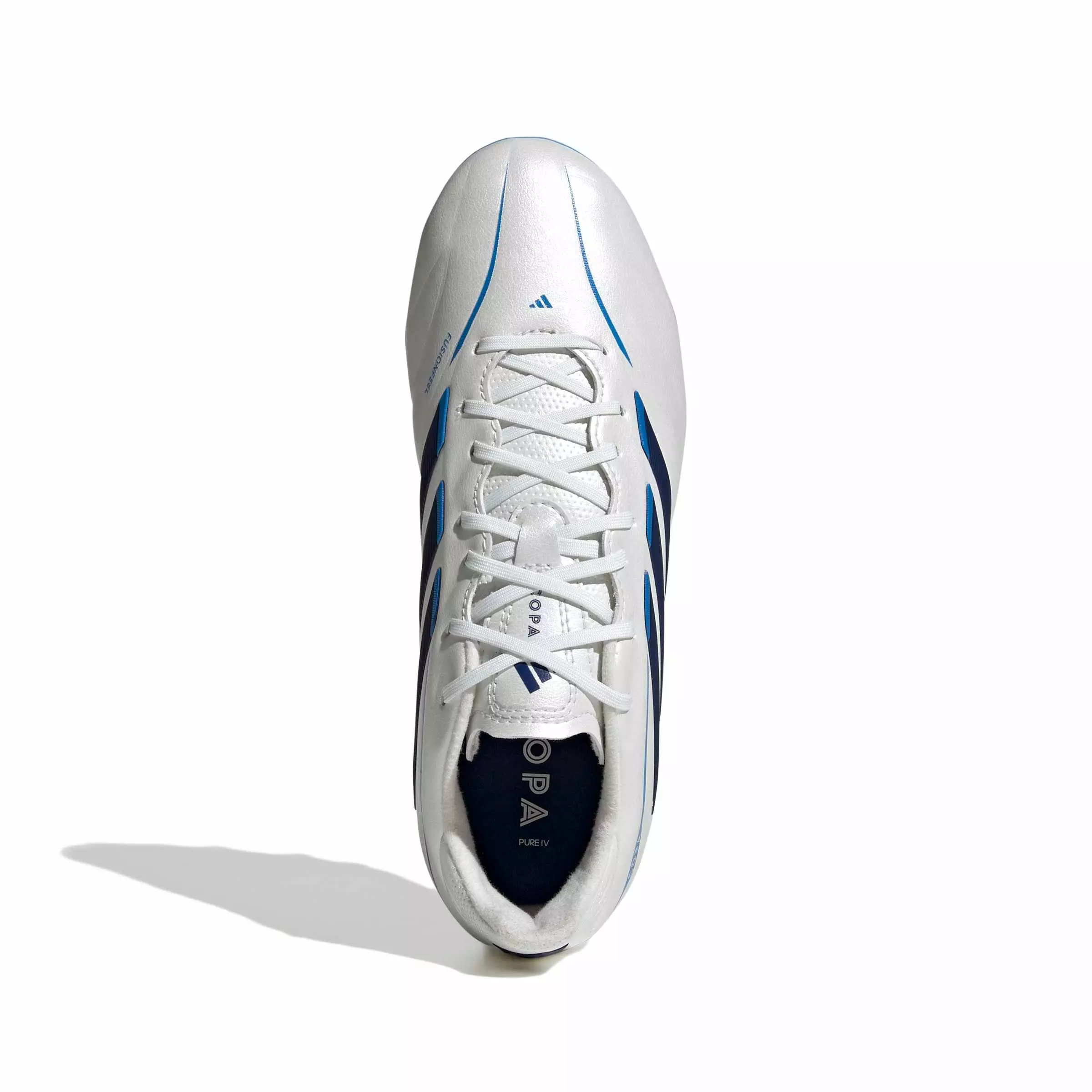 adidas Copa Pure IV League FG "Zero/Dark Blue/Lucid Ray Blue" Grade School Kids' Soccer Cleat - ZERO/DK BLUE/BLUE