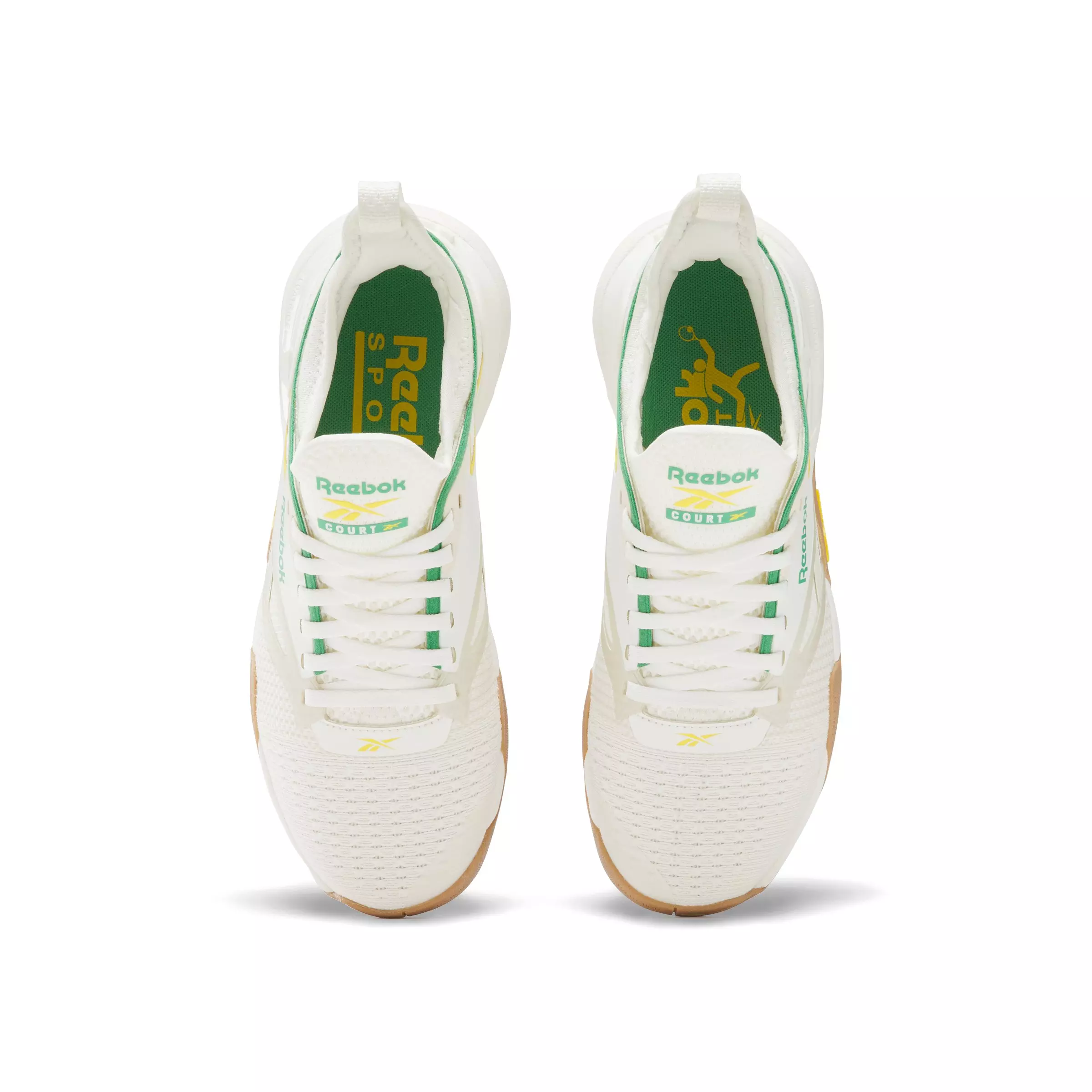 Reebok Nano Court "Chalk/Alabaster/Upgrade Green" Women's Training Shoe - CHALK/ALABASTER/GREEN
