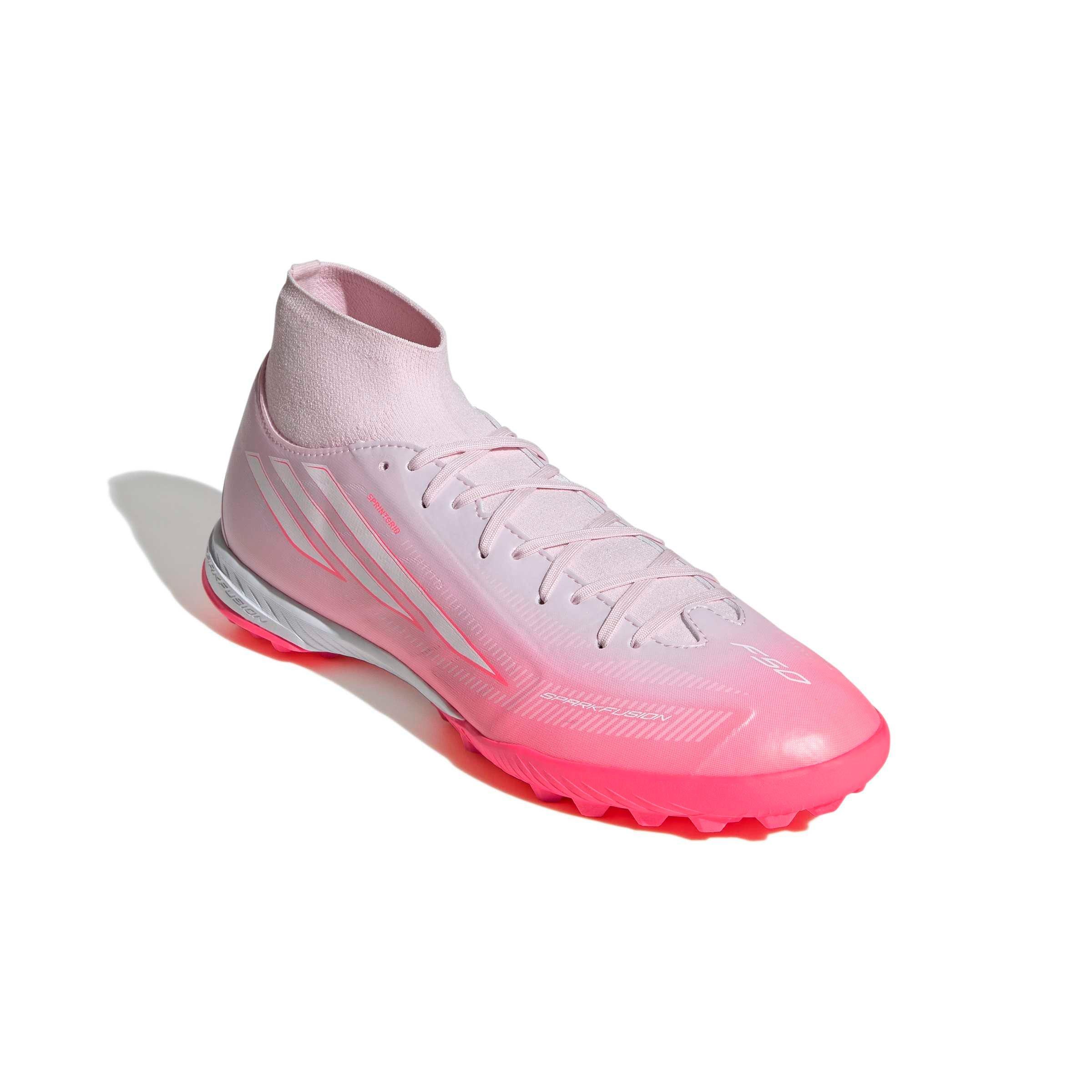 adidas F50 Sparkfusion League MC Turf "Solar Turbo/White/Pink" Women's Soccer Shoe - SOLAR/WHITE/PINK