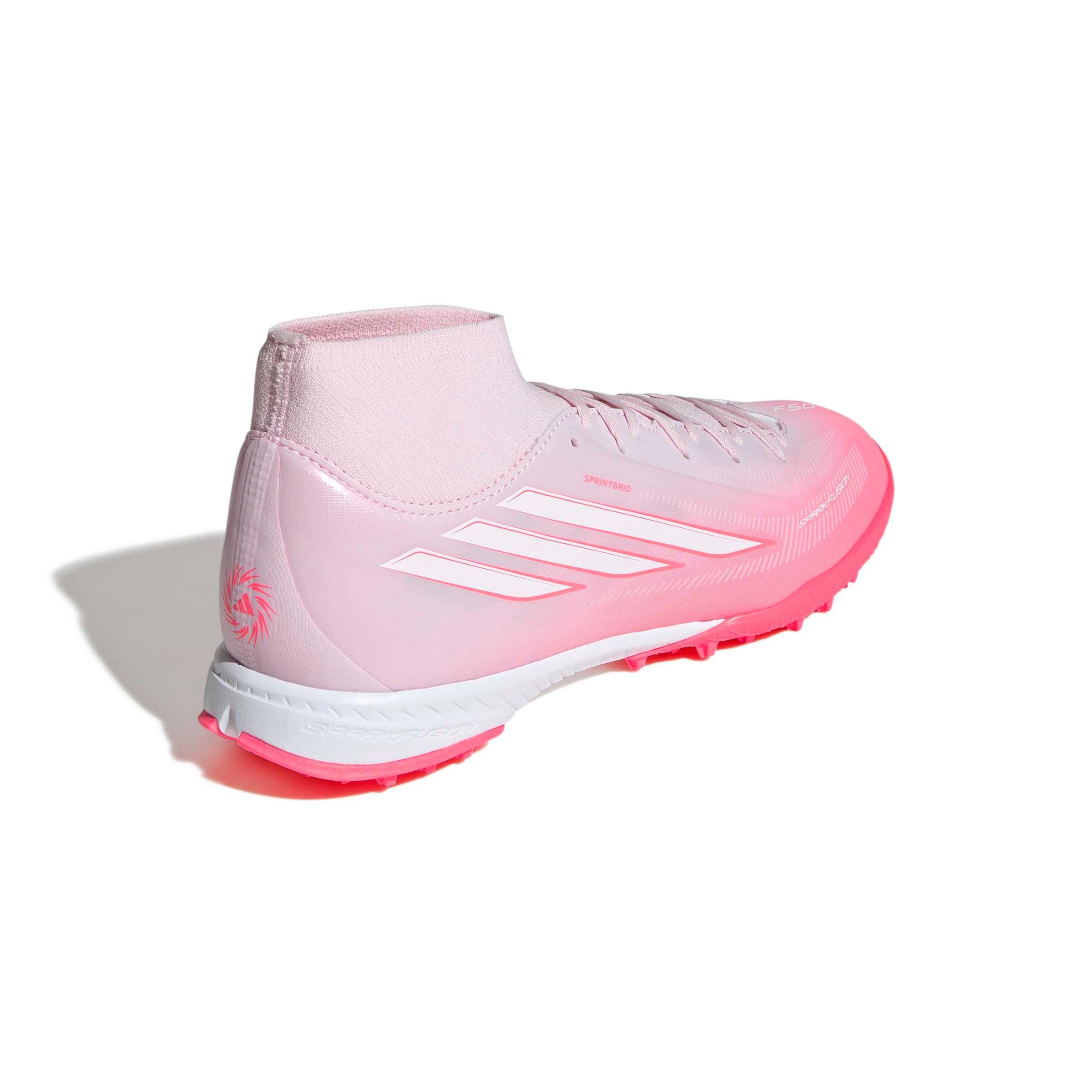 adidas F50 Sparkfusion League MC Turf "Solar Turbo/White/Pink" Women's Soccer Shoe - SOLAR/WHITE/PINK