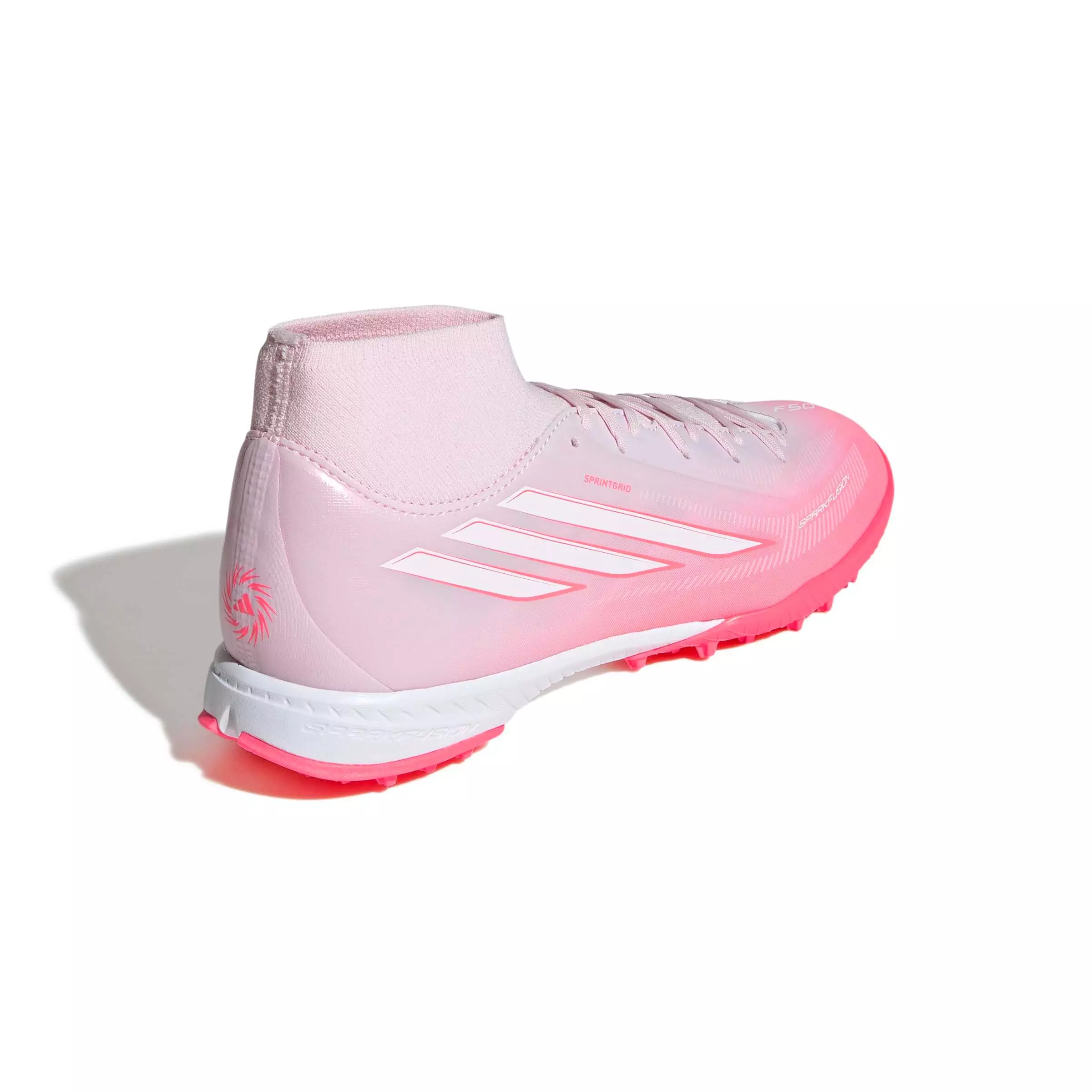 adidas F50 Sparkfusion League MC Turf "Solar Turbo/White/Pink" Women's Soccer Shoe - SOLAR/WHITE/PINK