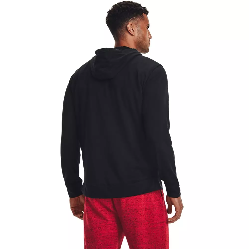 Under Armour Men's Rival Terry LC Full-Zip Hoodie - BLACK/WHITE