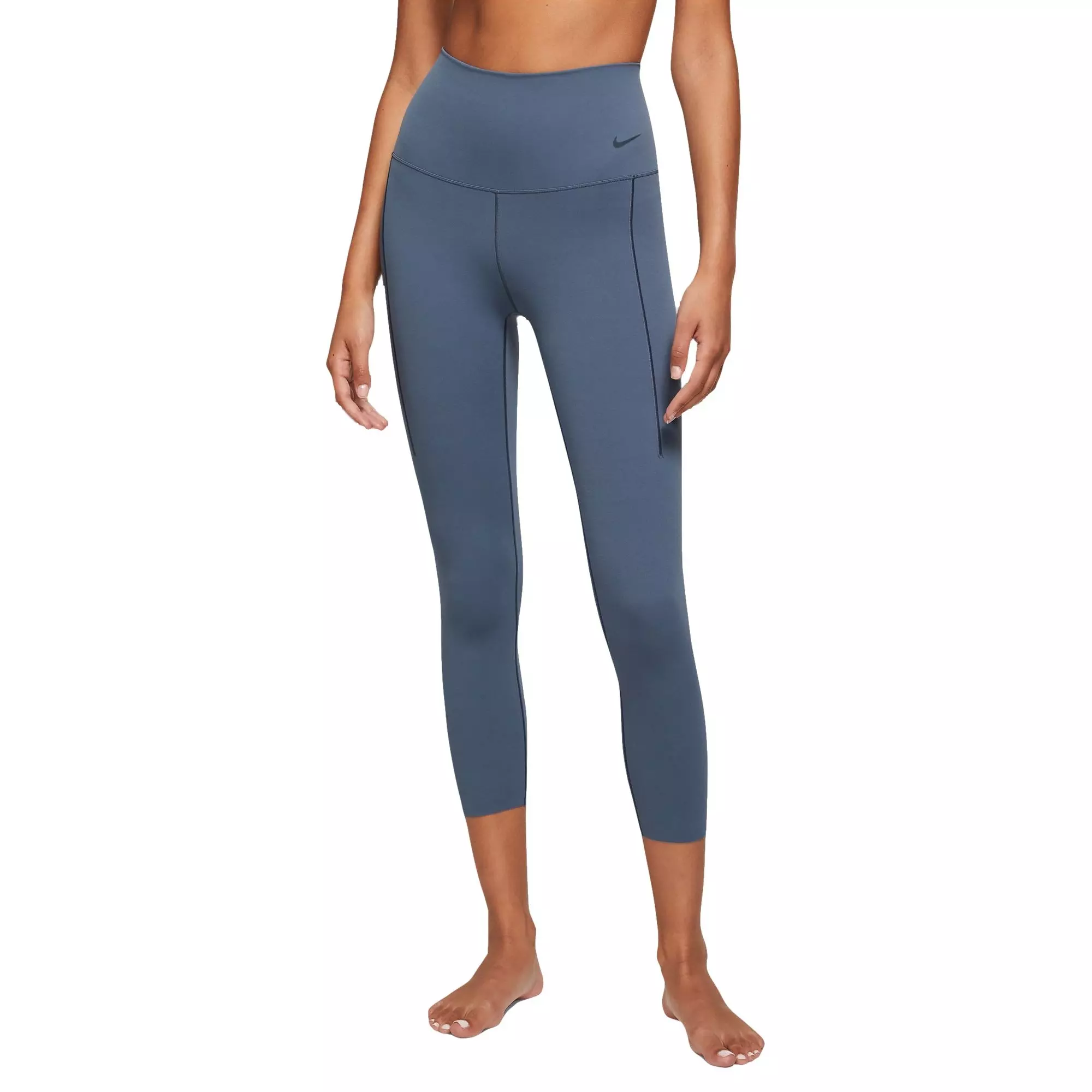 Nike Women's Dri-FIT Zenvy Gentle Support High-Rise Cropped Leggings - BLUE