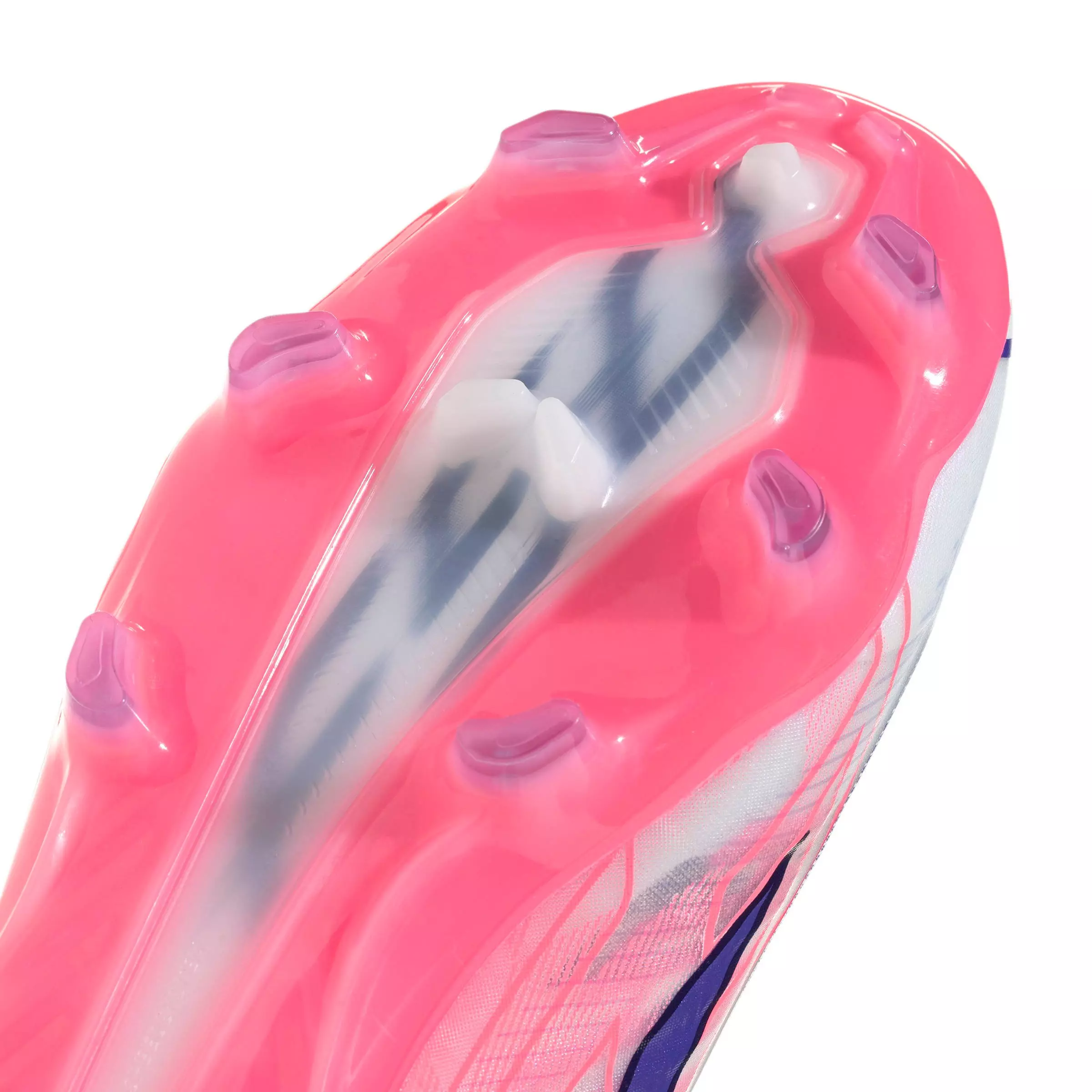 adidas F50 Hyperfast Pro FG "Ftwr White/Solar Purple/Solar Turbo" Men's Soccer Cleat - WHITE/PURPLE/SOLAR