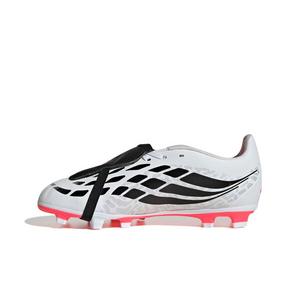 adidas Predator Club FO Tongue MG "White/Solar Turbo/Core Black" Grade School Kids' Soccer Cleat - WHITE/SOLAR/BLACK
