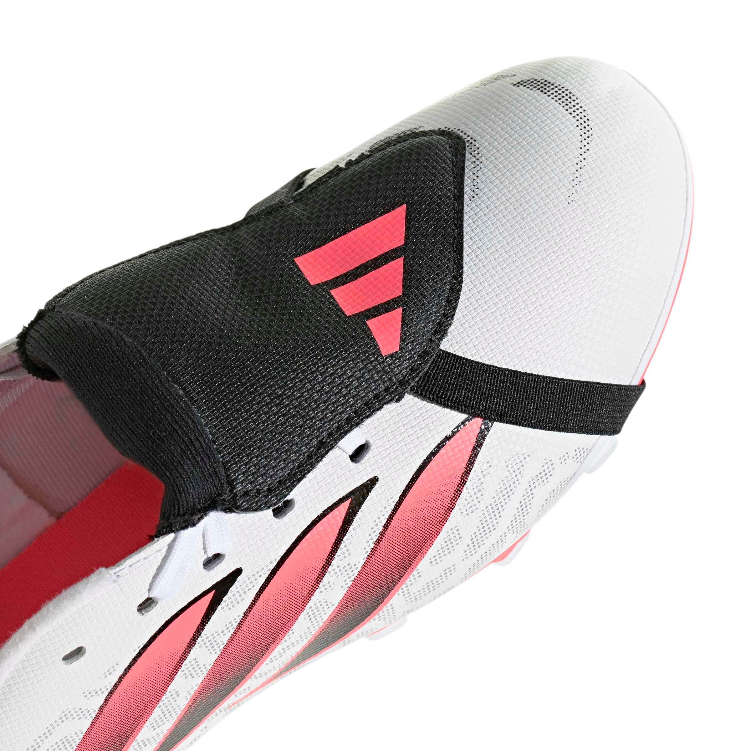 adidas Predator Club FO Tongue MG "White/Solar Turbo/Core Black" Grade School Kids' Soccer Cleat - WHITE/SOLAR/BLACK