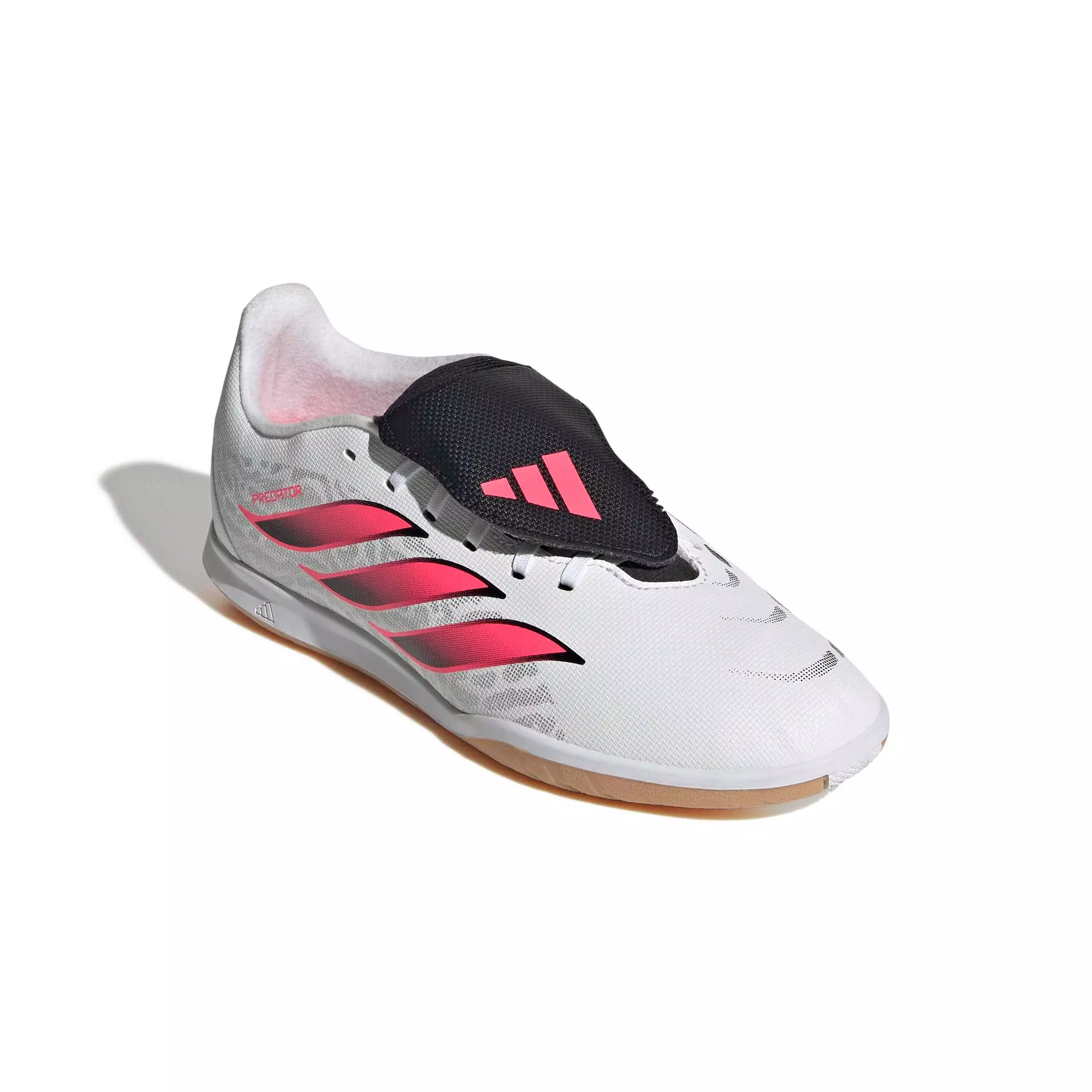 adidas Predator Club FO Tongue Sala IC "White/Solar Turbo/Black" Grade School Kids' Soccer Shoe - WHITE/SOLAR/BLACK