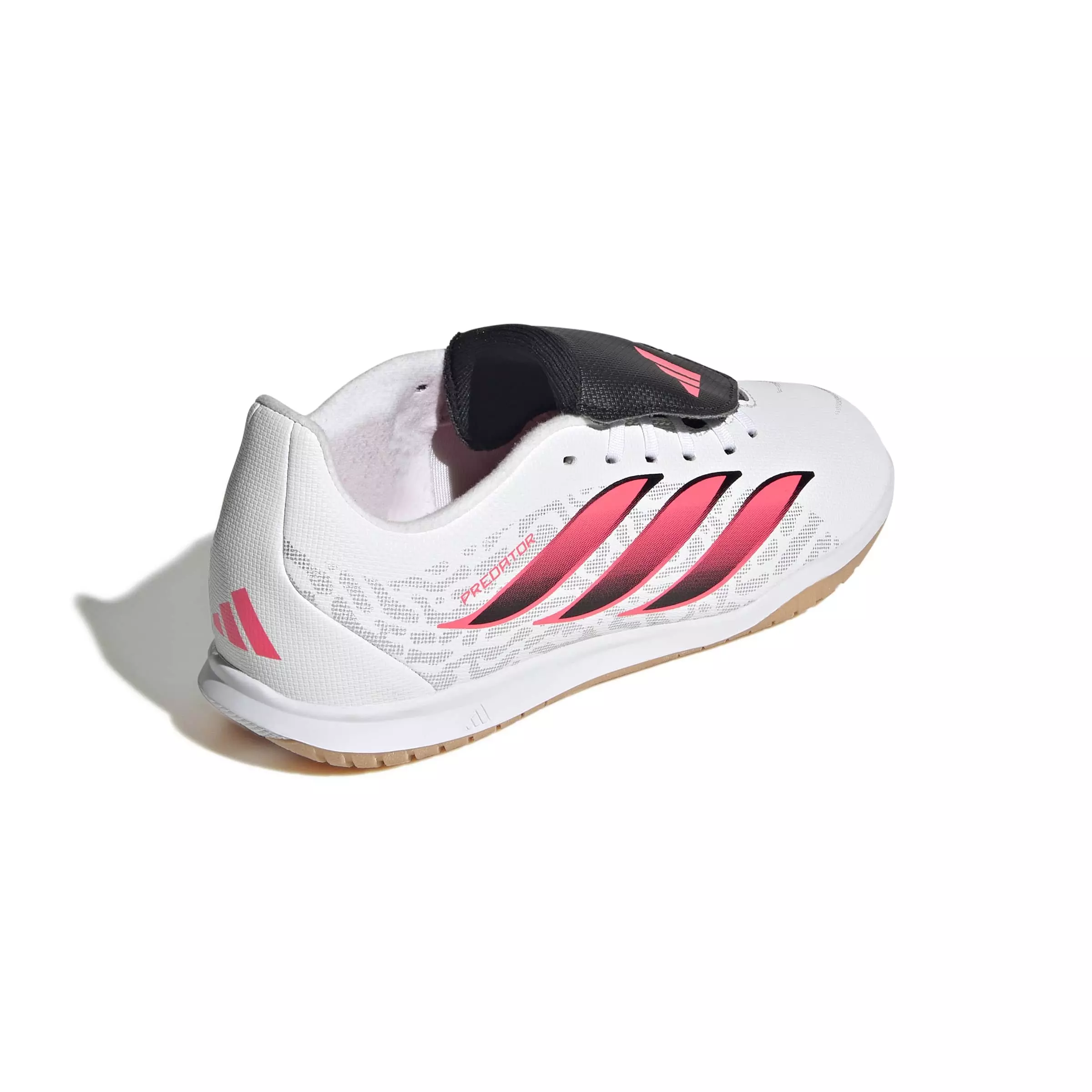 adidas Predator Club FO Tongue Sala IC "White/Solar Turbo/Black" Grade School Kids' Soccer Shoe - WHITE/SOLAR/BLACK