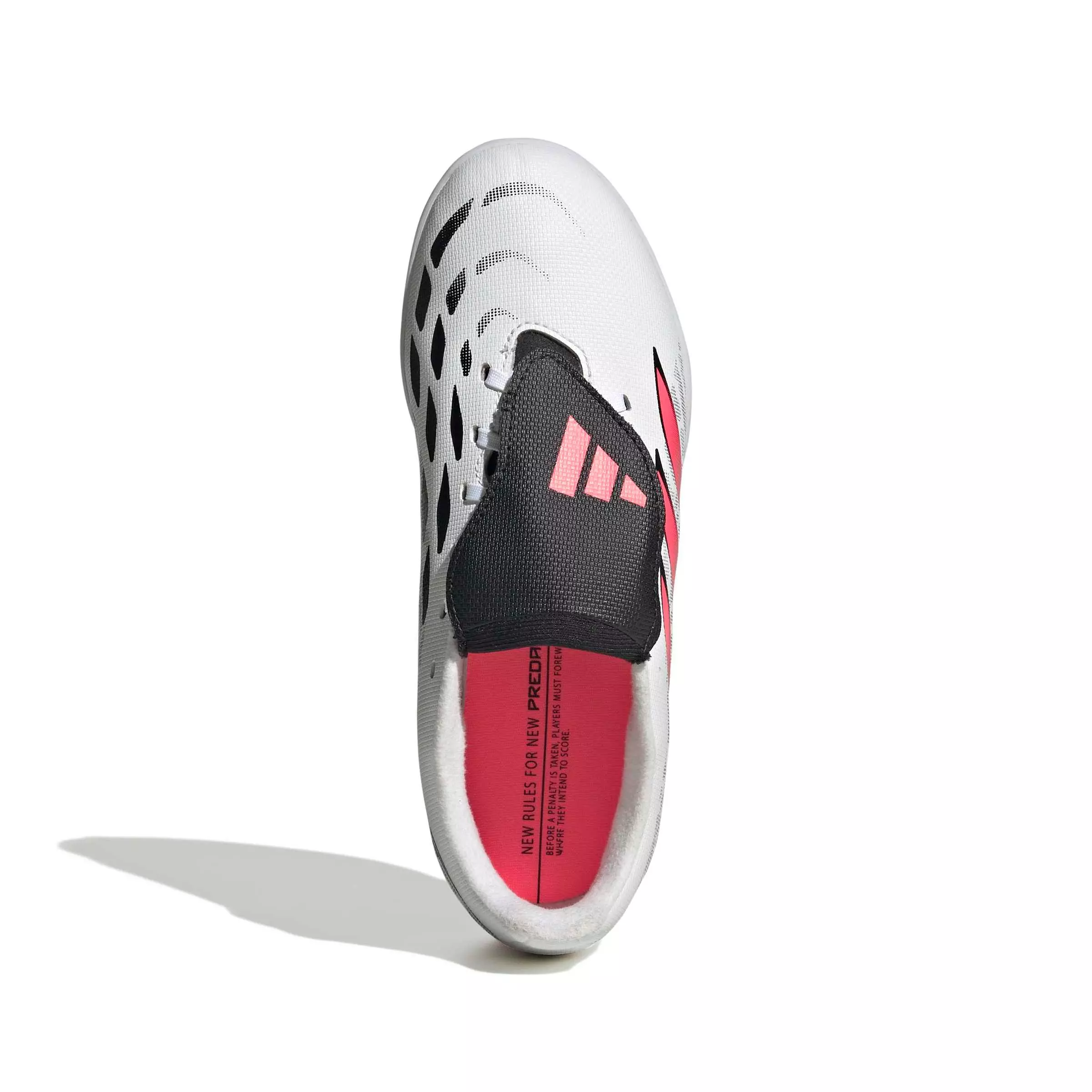 adidas Predator Club FO Tongue Sala IC "White/Solar Turbo/Black" Grade School Kids' Soccer Shoe - WHITE/SOLAR/BLACK