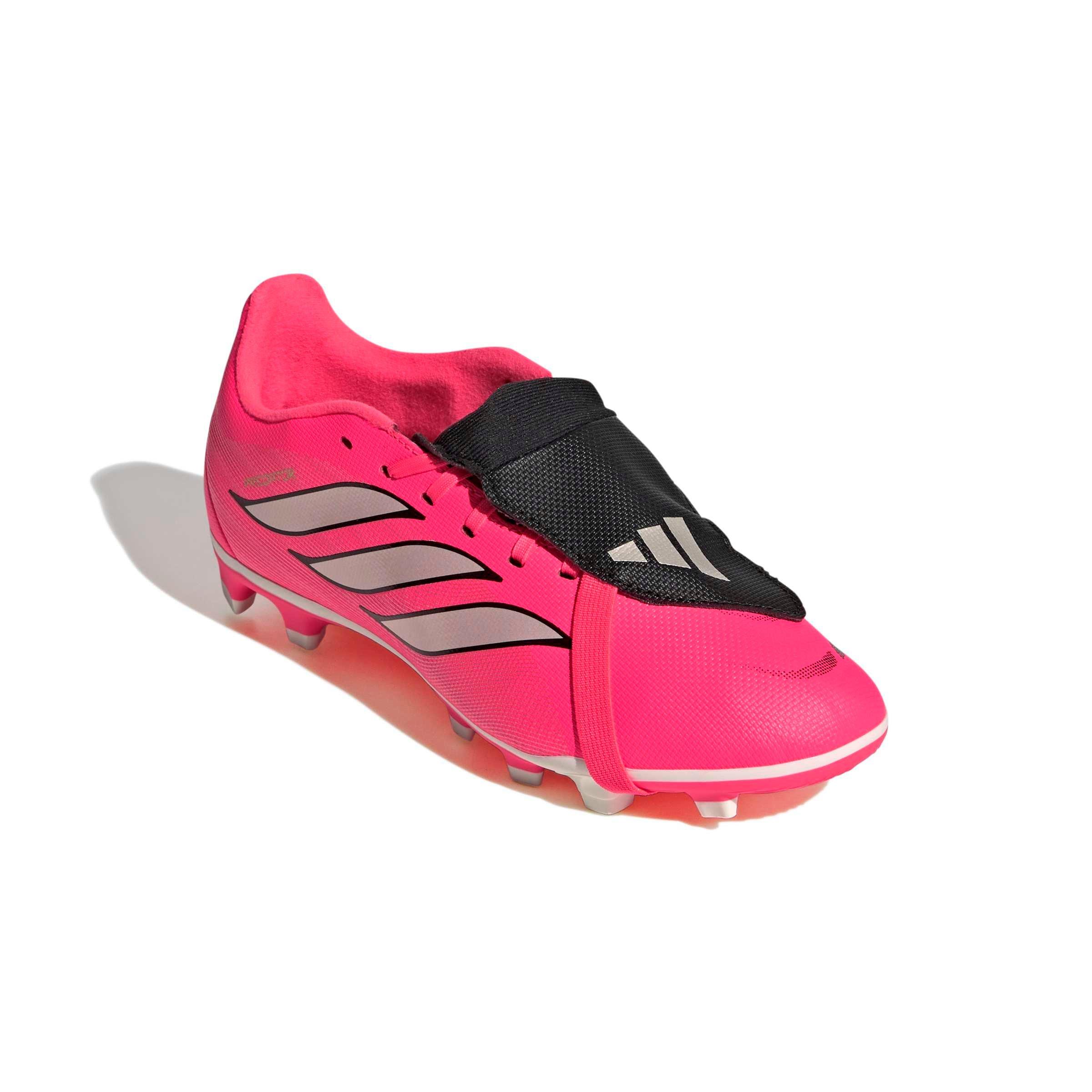 adidas Predator Club FO Tongue MG "Solar Turbo/Thermal Chrome/Black" Grade School Kids' Soccer Cleat - SOLAR/CHROME/BLACK