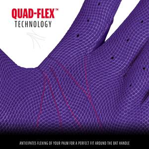 Franklin Sports Youth CFX Pro Hi-Lite Batting Gloves - Purple