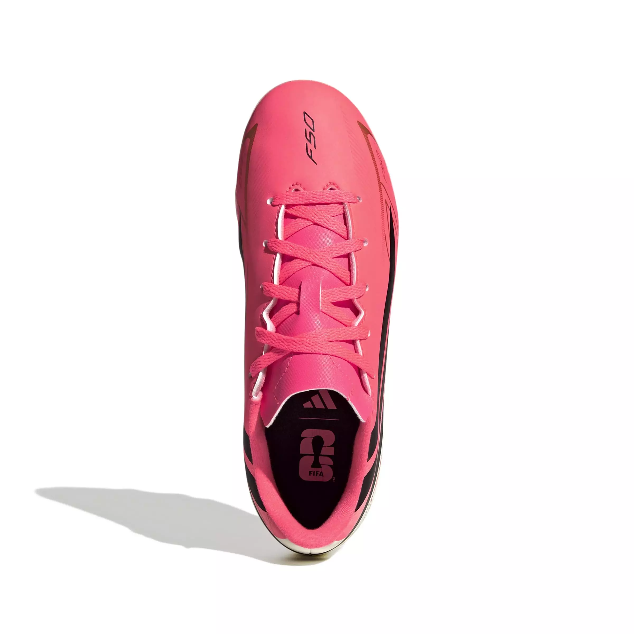 adidas F50 Hyperfast Club MG "Solar Turbo/Core Black/Gold Metallic" Grade School Kids' Soccer Cleat - SOLAR/BLACK/GOLD