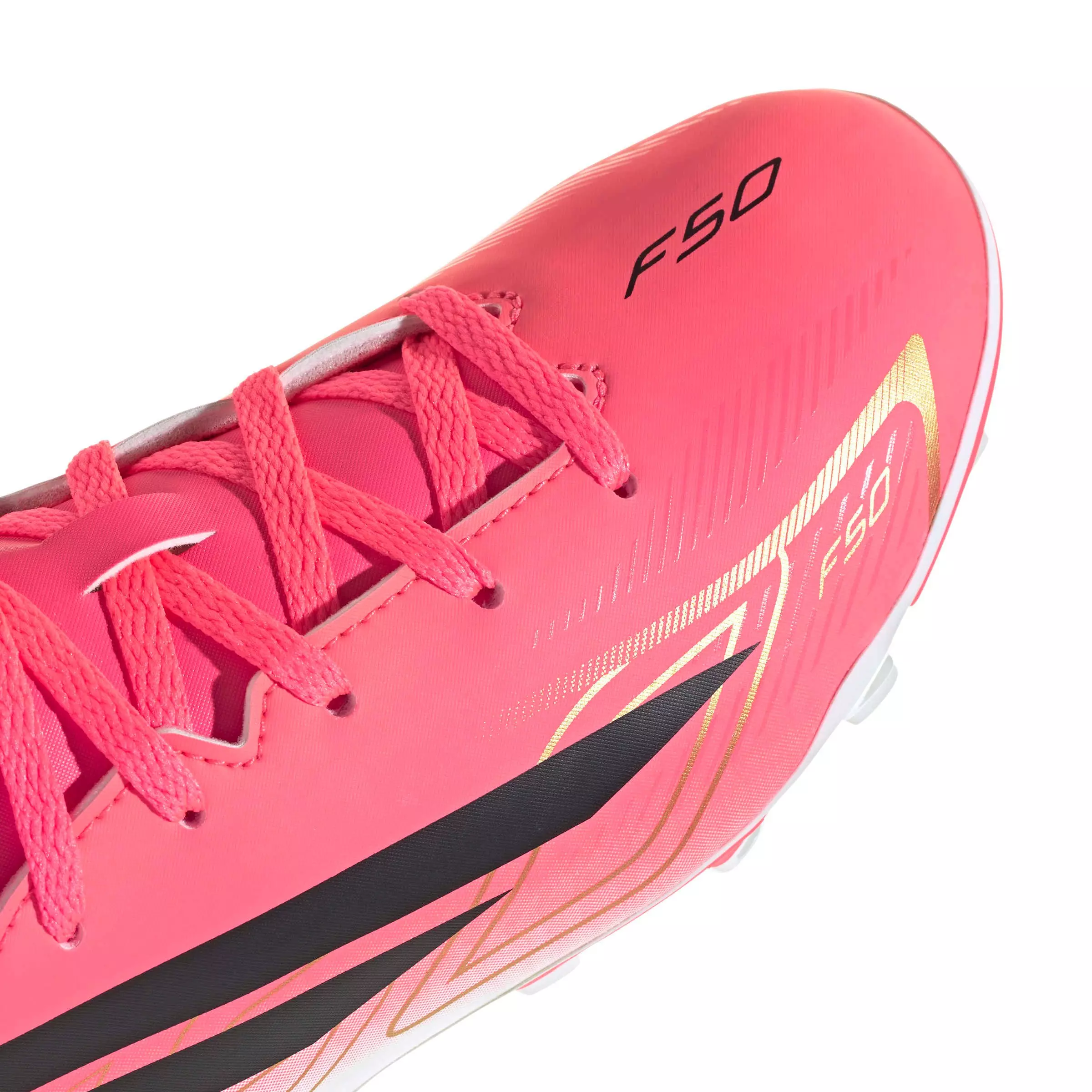 adidas F50 Hyperfast Club MG "Solar Turbo/Core Black/Gold Metallic" Grade School Kids' Soccer Cleat - SOLAR/BLACK/GOLD