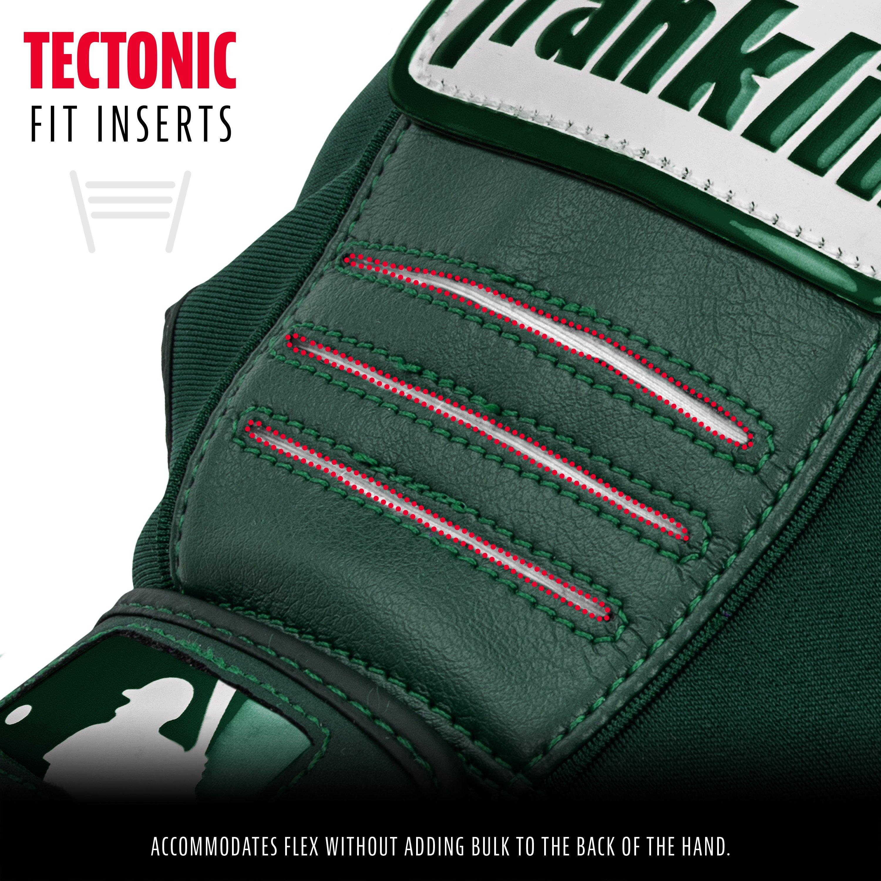 Franklin Sports Youth CFX Pro Hi-Lite Batting Gloves - Forest Green