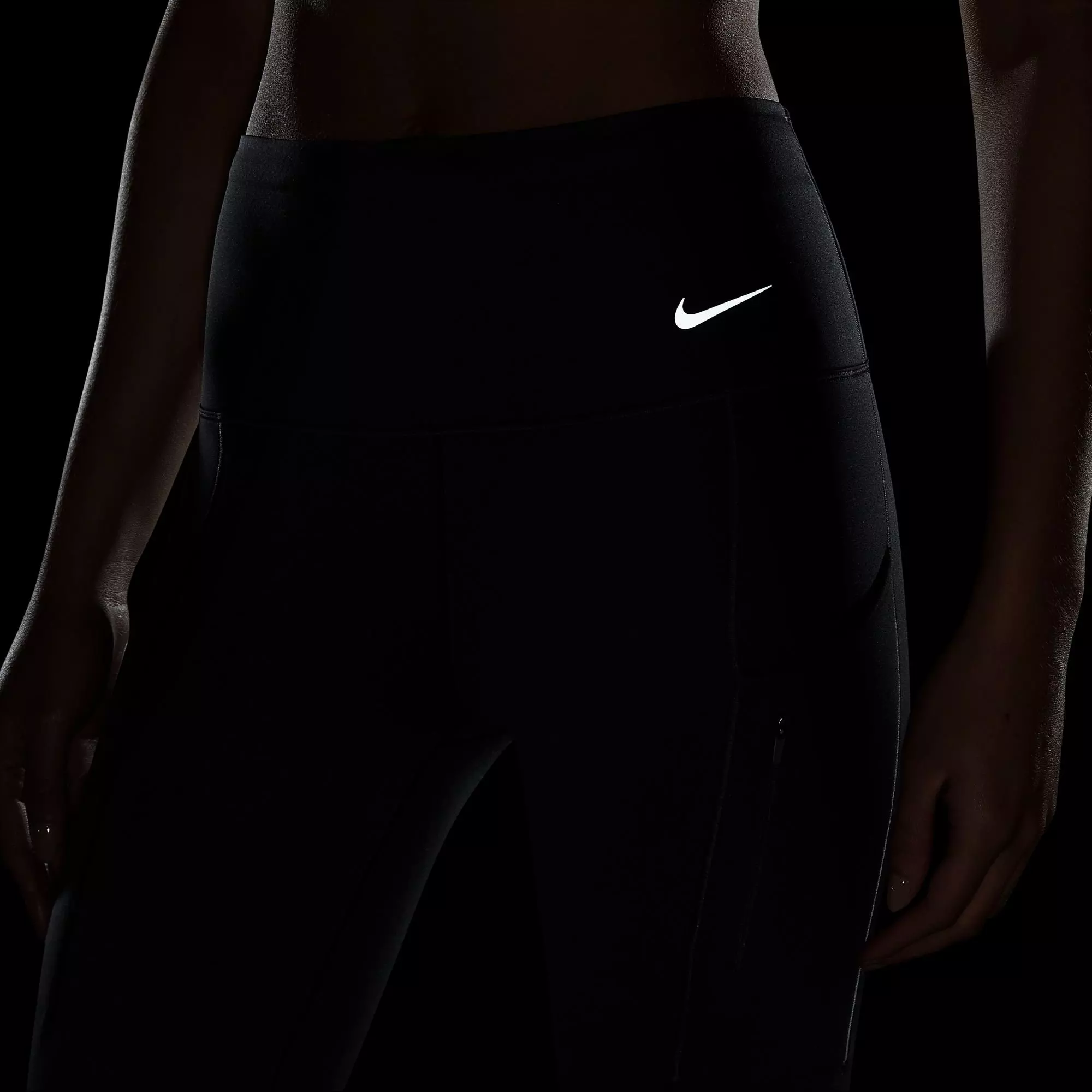 Nike Women's Therma-FIT Go High-Rise 7/8 Leggings - BLACK