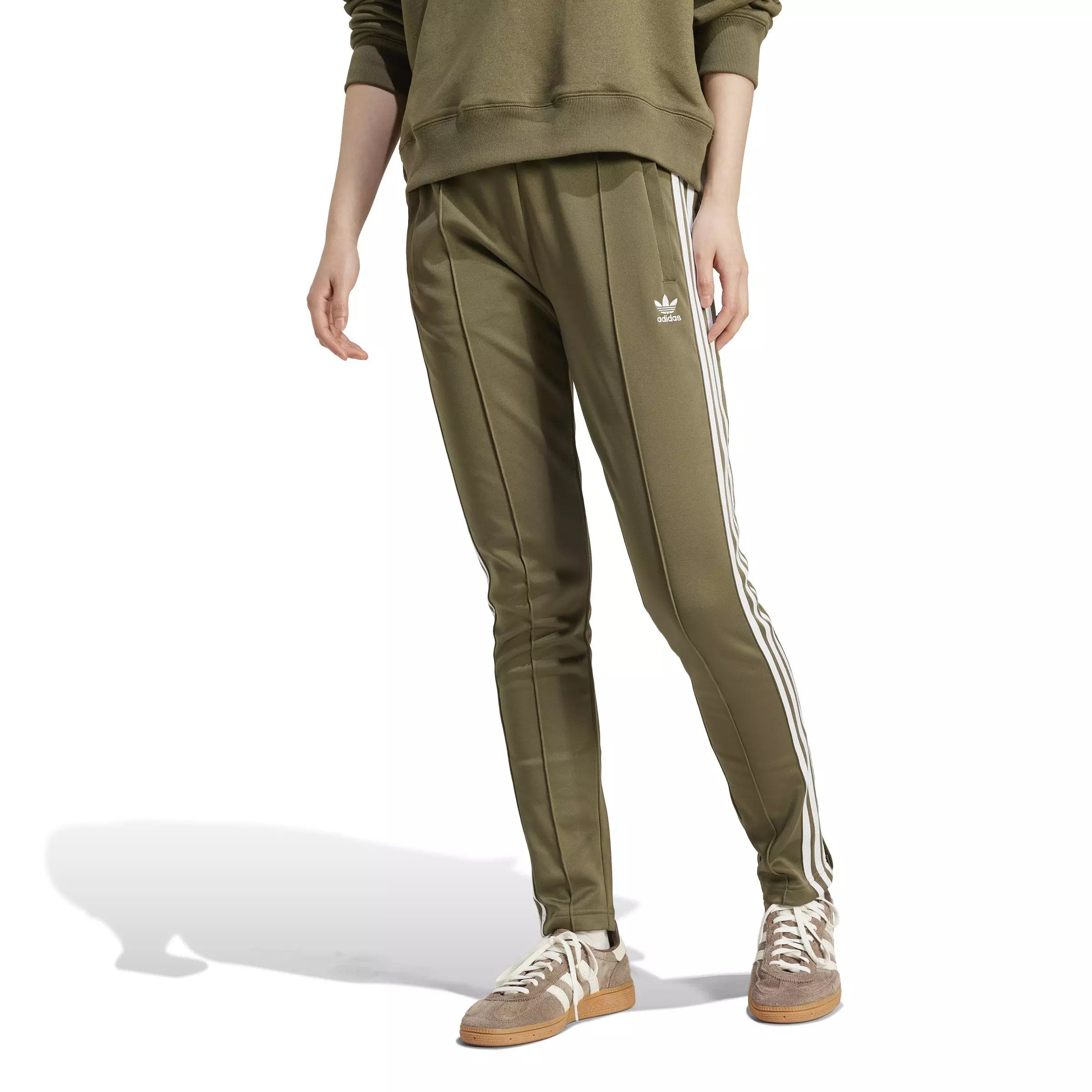 adidas Originals Women's Adicolor SST Tracksuit Bottoms - Olive - GREEN