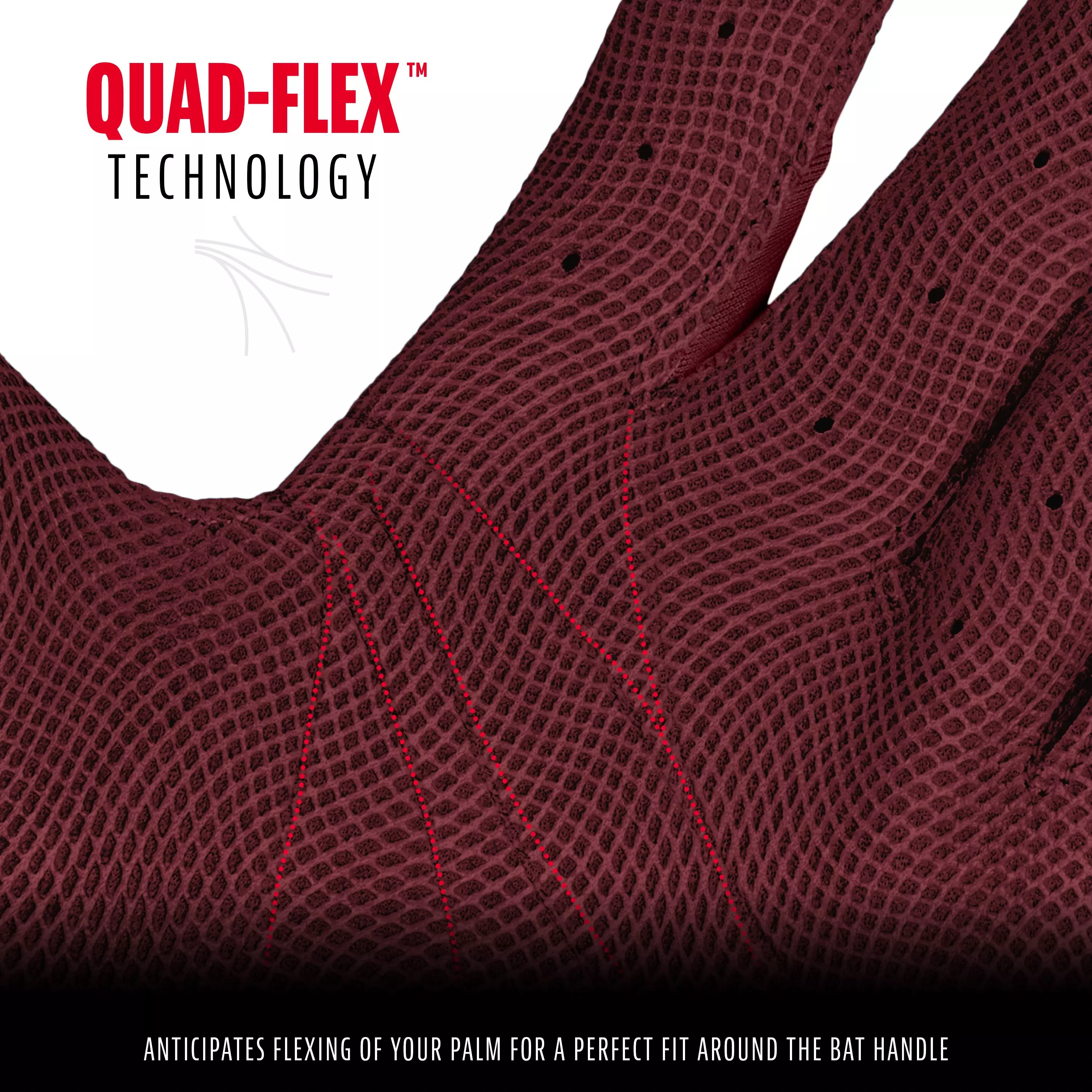 Franklin Sports Youth CFX Pro Hi-Lite Batting Gloves - Burgundy - BURGUNDY