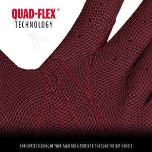 Franklin Sports Youth CFX Pro Hi-Lite Batting Gloves - Burgundy