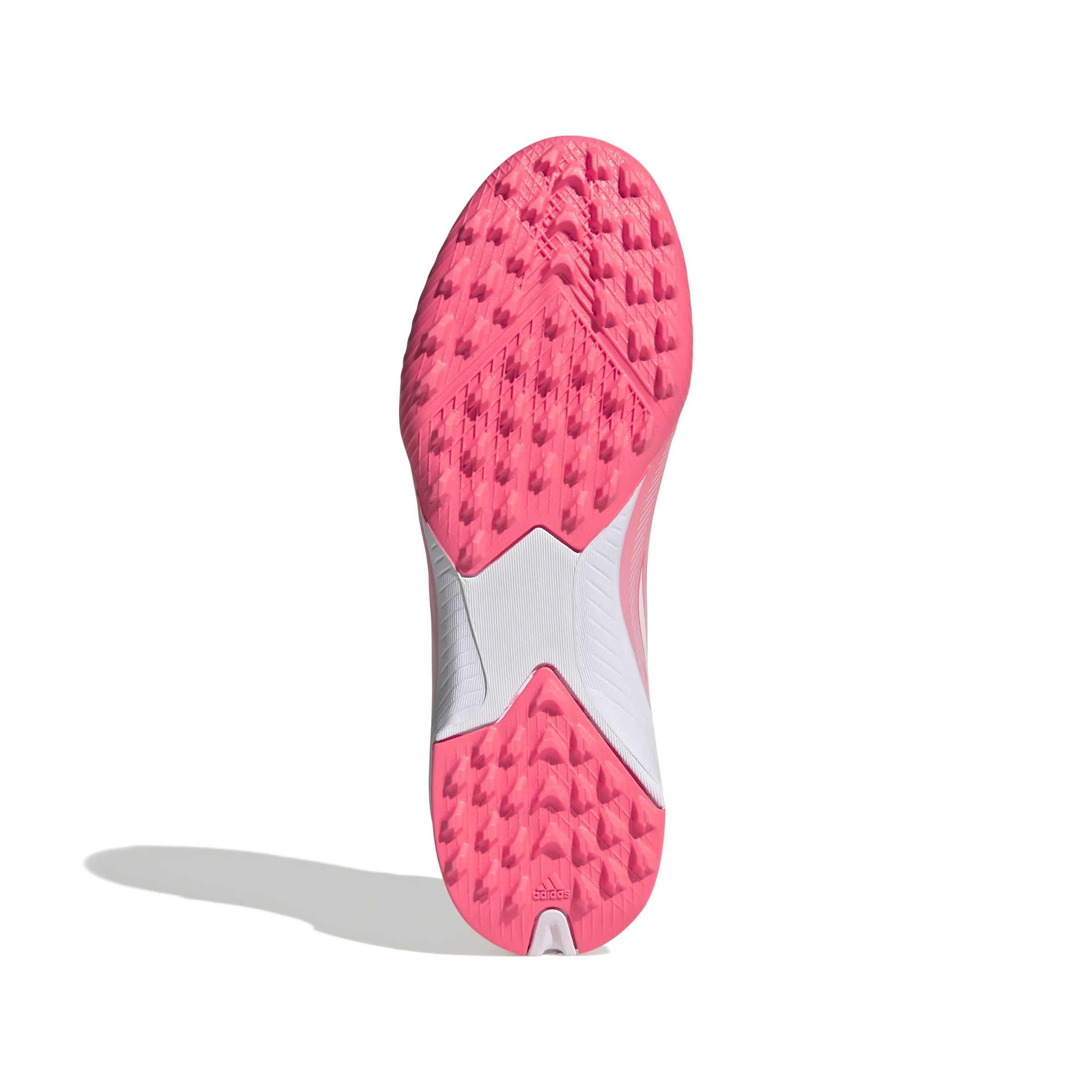 adidas F50 Sparkfusion League Mid Cut Turf "Solar Turbo/White/Pink" Grade School Kids' Soccer Shoe - SOLAR/WHITE/PINK