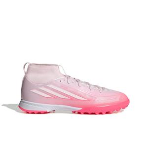 adidas F50 Sparkfusion League Mid Cut Turf "Solar Turbo/White/Pink" Grade School Kids' Soccer Shoe - SOLAR/WHITE/PINK