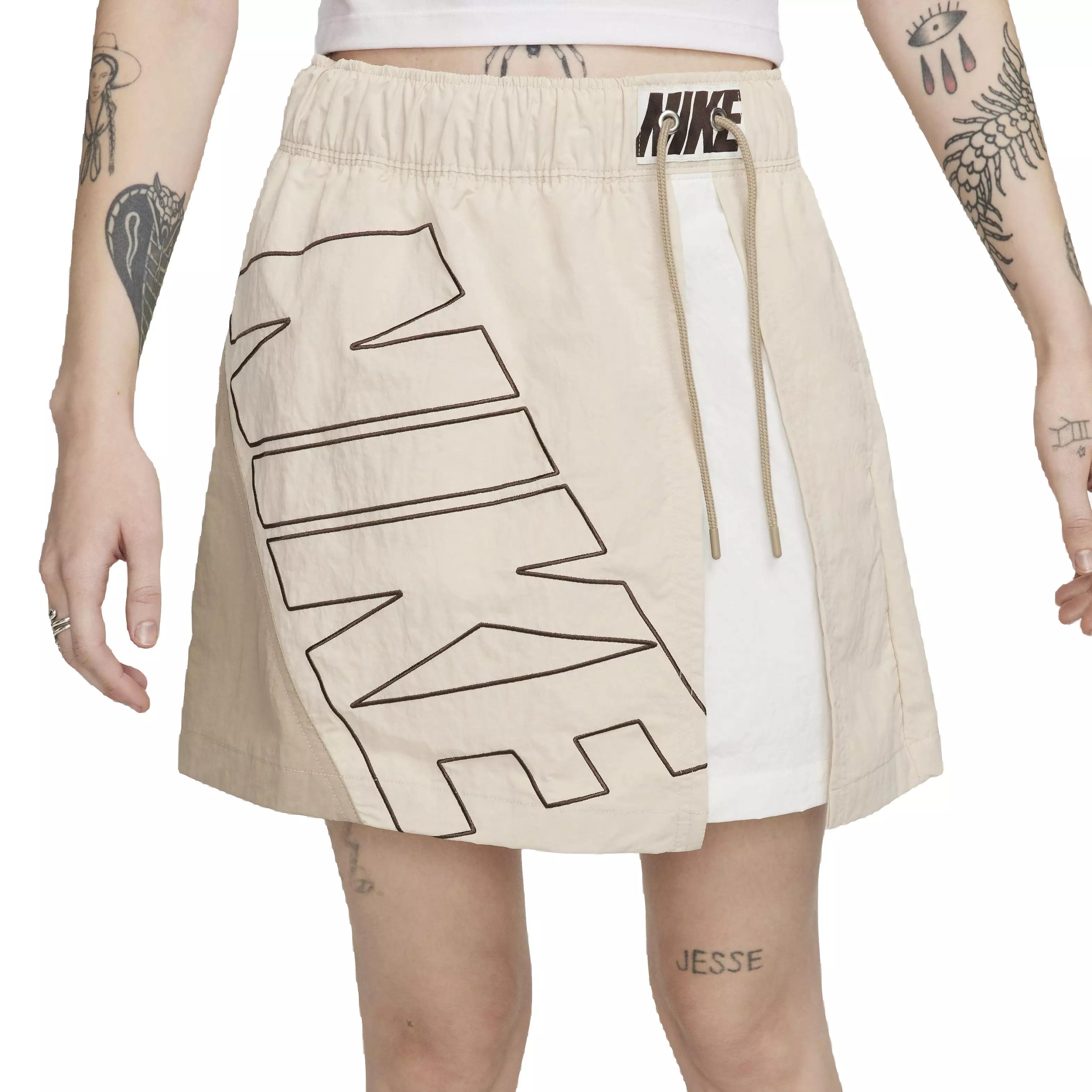 Nike Women's Sportswear Nylon Tracksuit Skirt - WHITE
