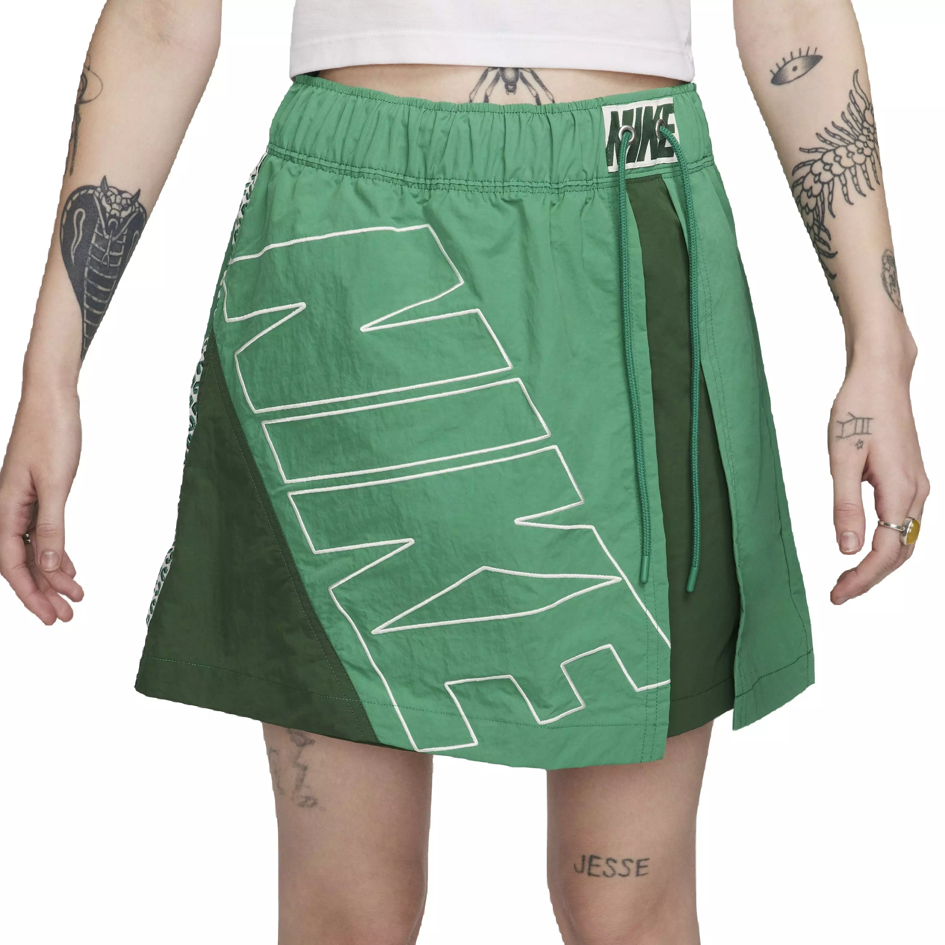 Nike Women's Sportswear Nylon Tracksuit Skirt - GREEN