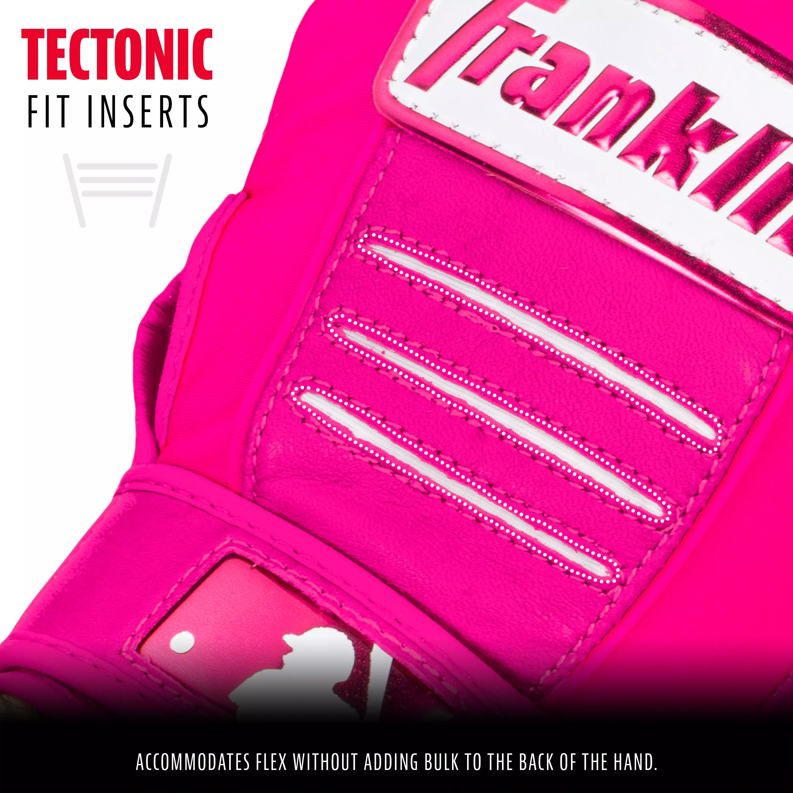 Franklin Sports Youth CFX Pro Hi-Lite Batting Gloves - Pink - PINK