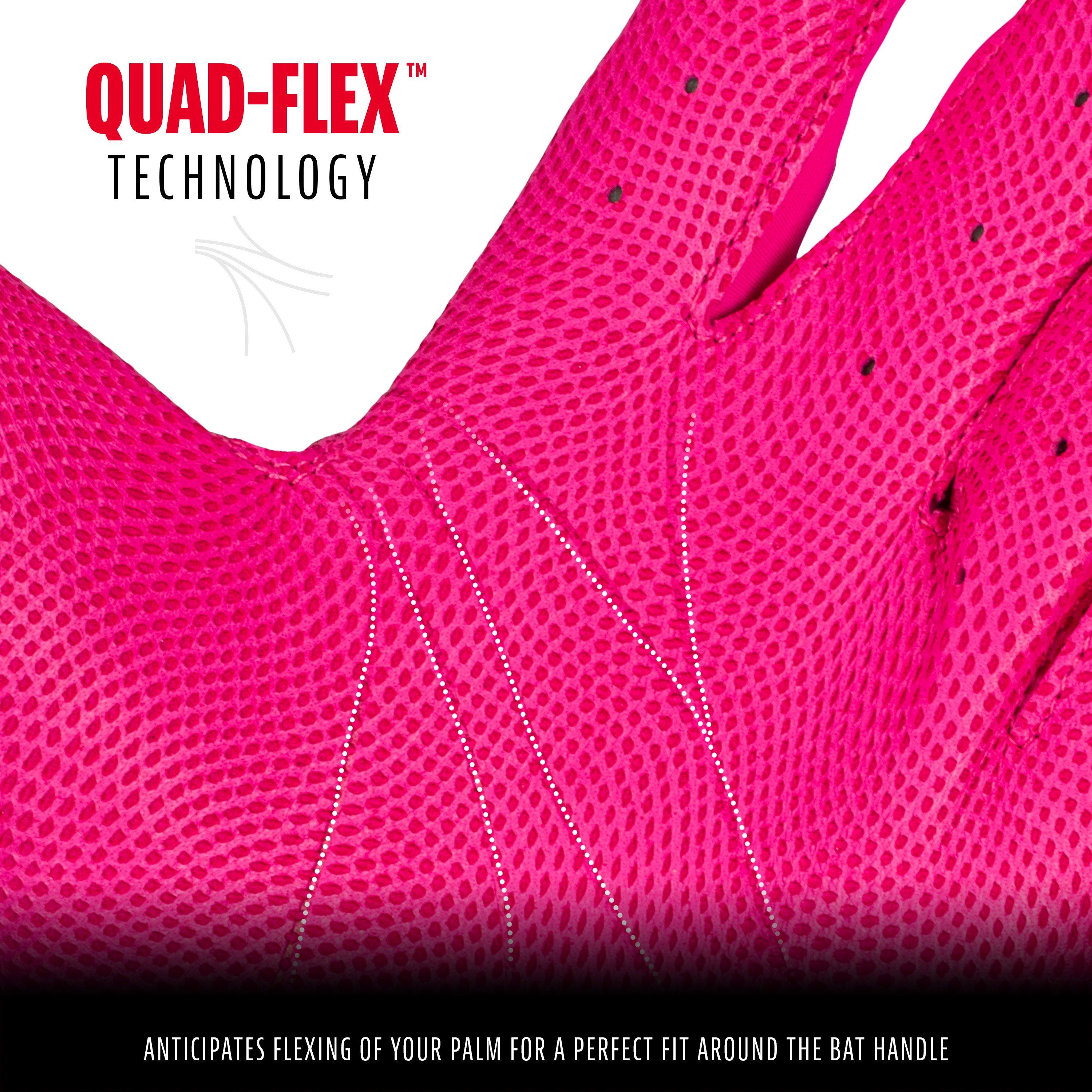 Franklin Sports Youth CFX Pro Hi-Lite Batting Gloves - Pink