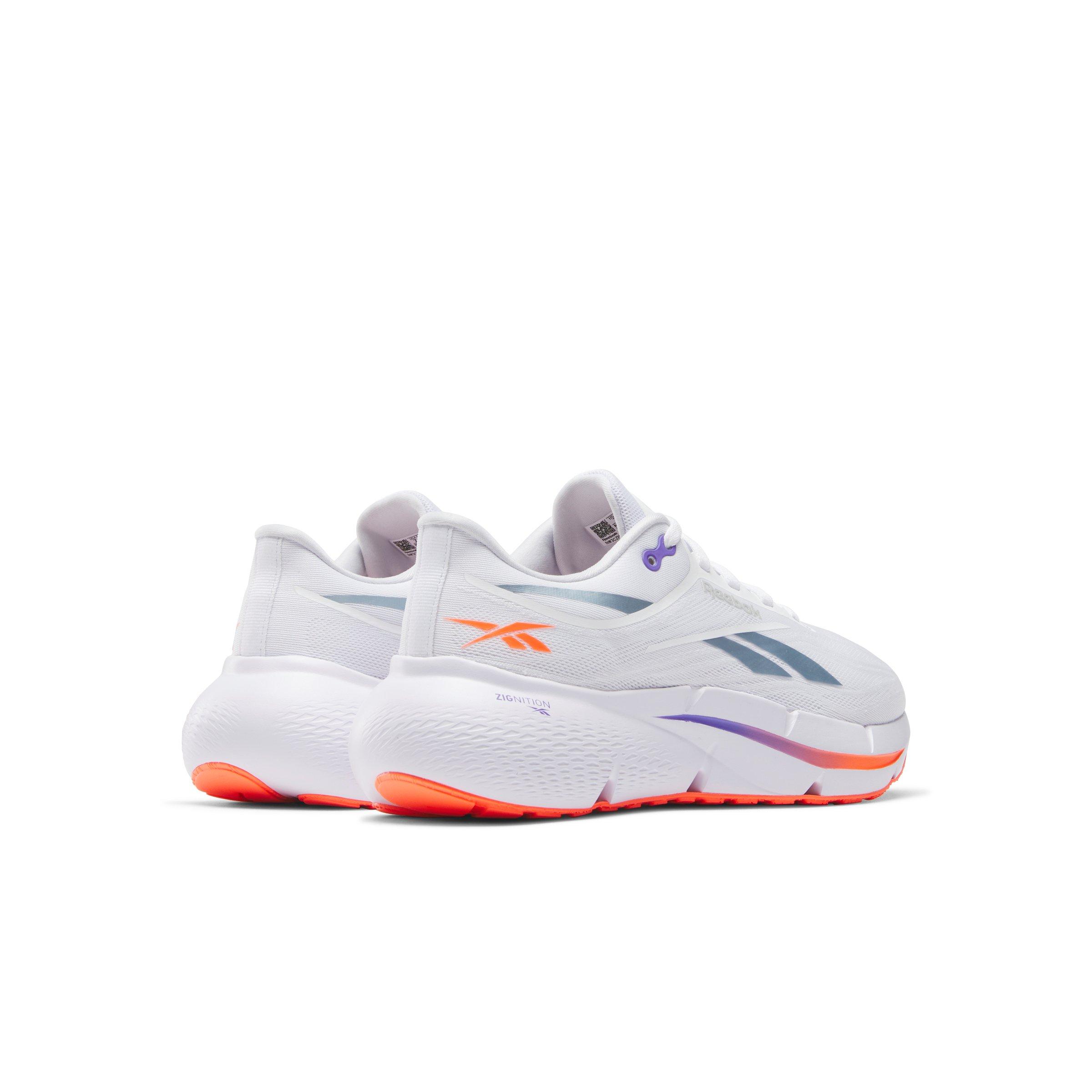 Reebok Zignition "White/Purple/Orange" Women's Running Shoe - WHITE/PURPLE/ORANGE Thumbnail View 3