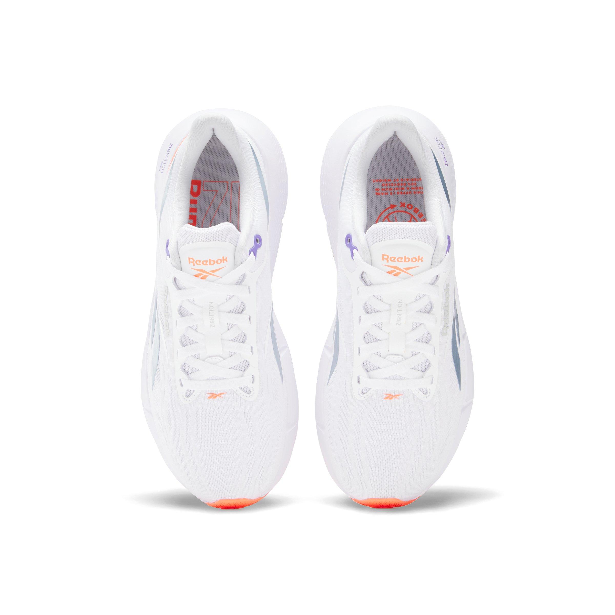 Reebok Zignition "White/Purple/Orange" Women's Running Shoe - WHITE/PURPLE/ORANGE Thumbnail View 4