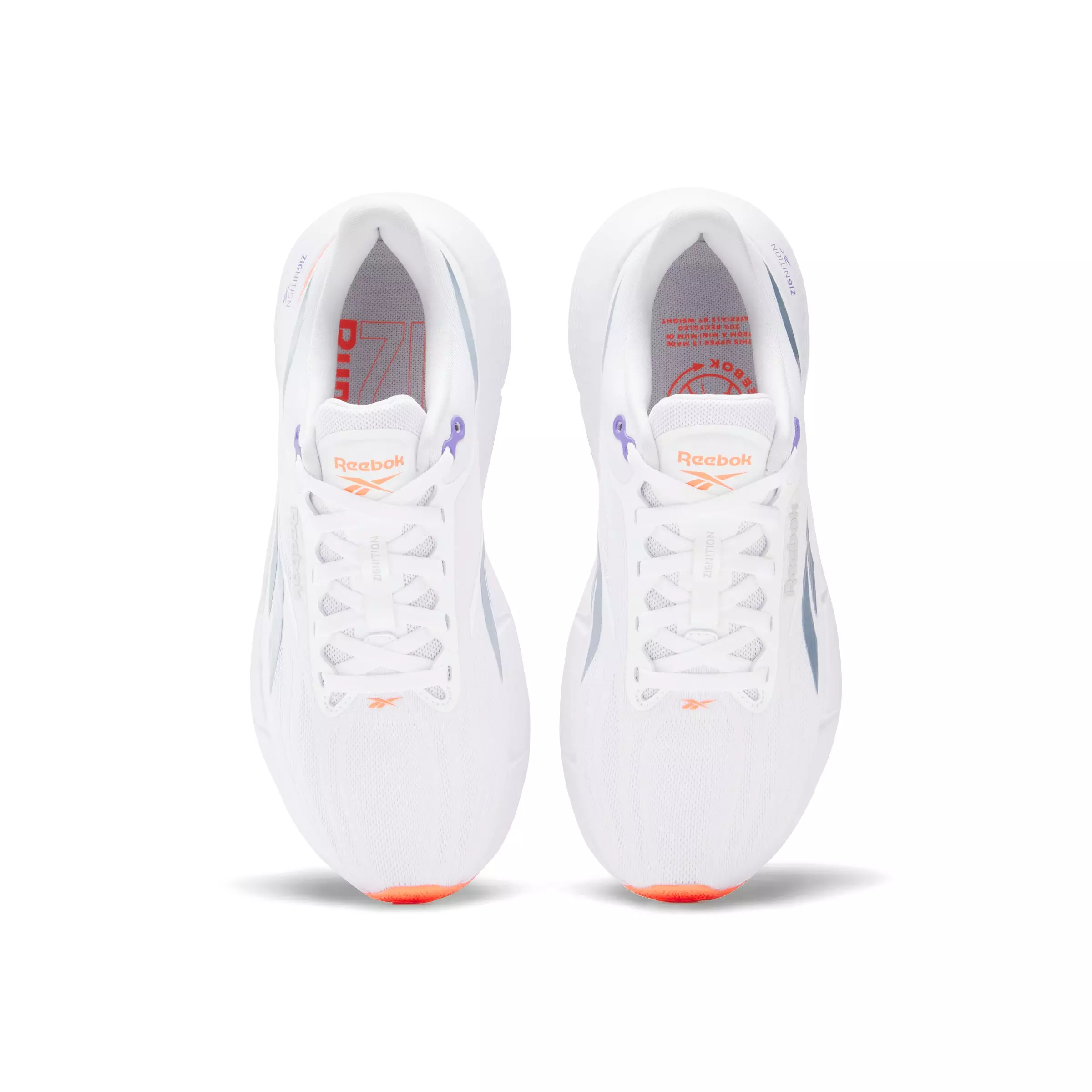 Reebok Zignition "White/Purple/Orange" Women's Running Shoe - WHITE/PURPLE/ORANGE