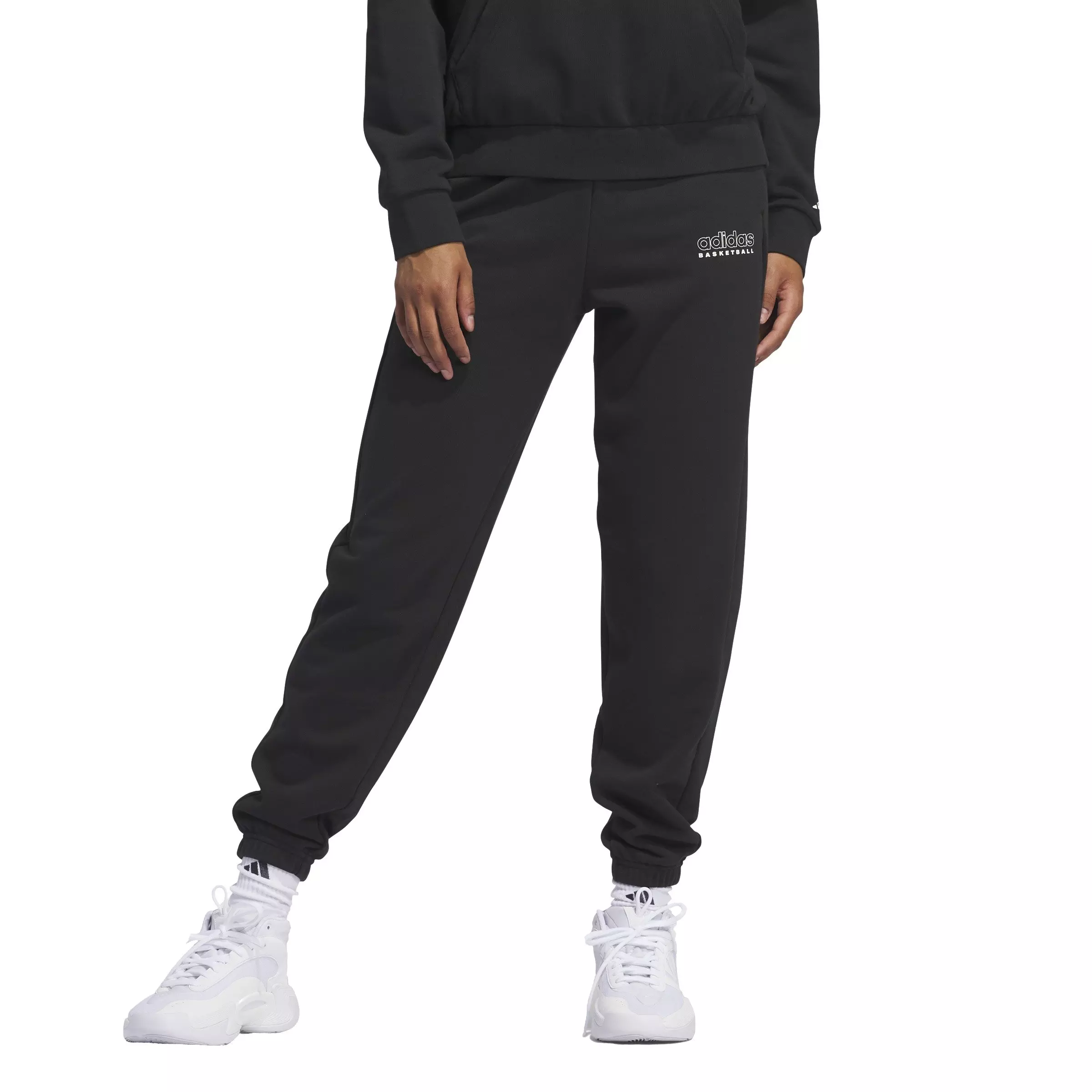 adidas Women's Select Basketball Tracksuit Bottoms - Black - BLACK