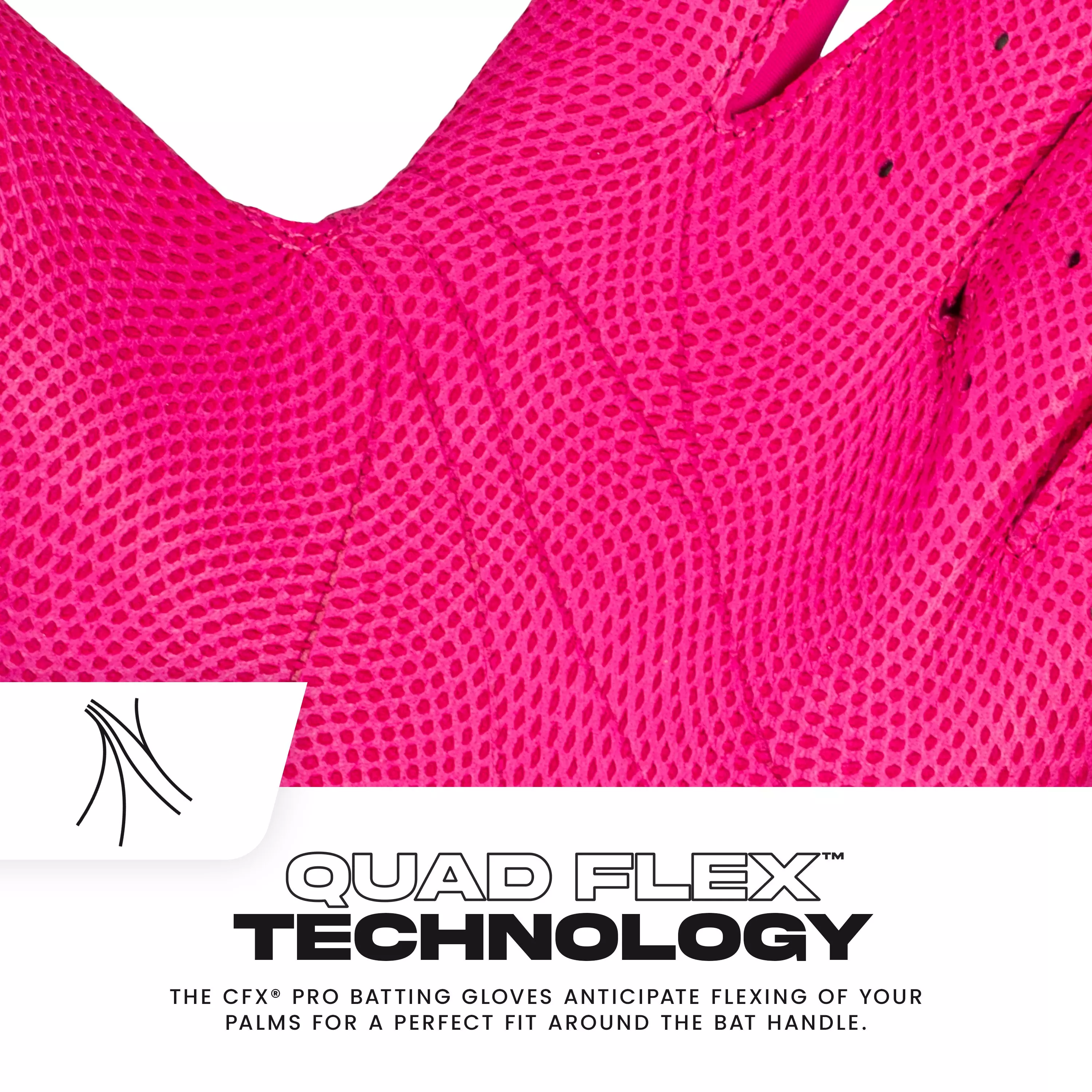 Franklin Sports Big Kids' CFX Pro Batting Gloves - BLUE/PINK