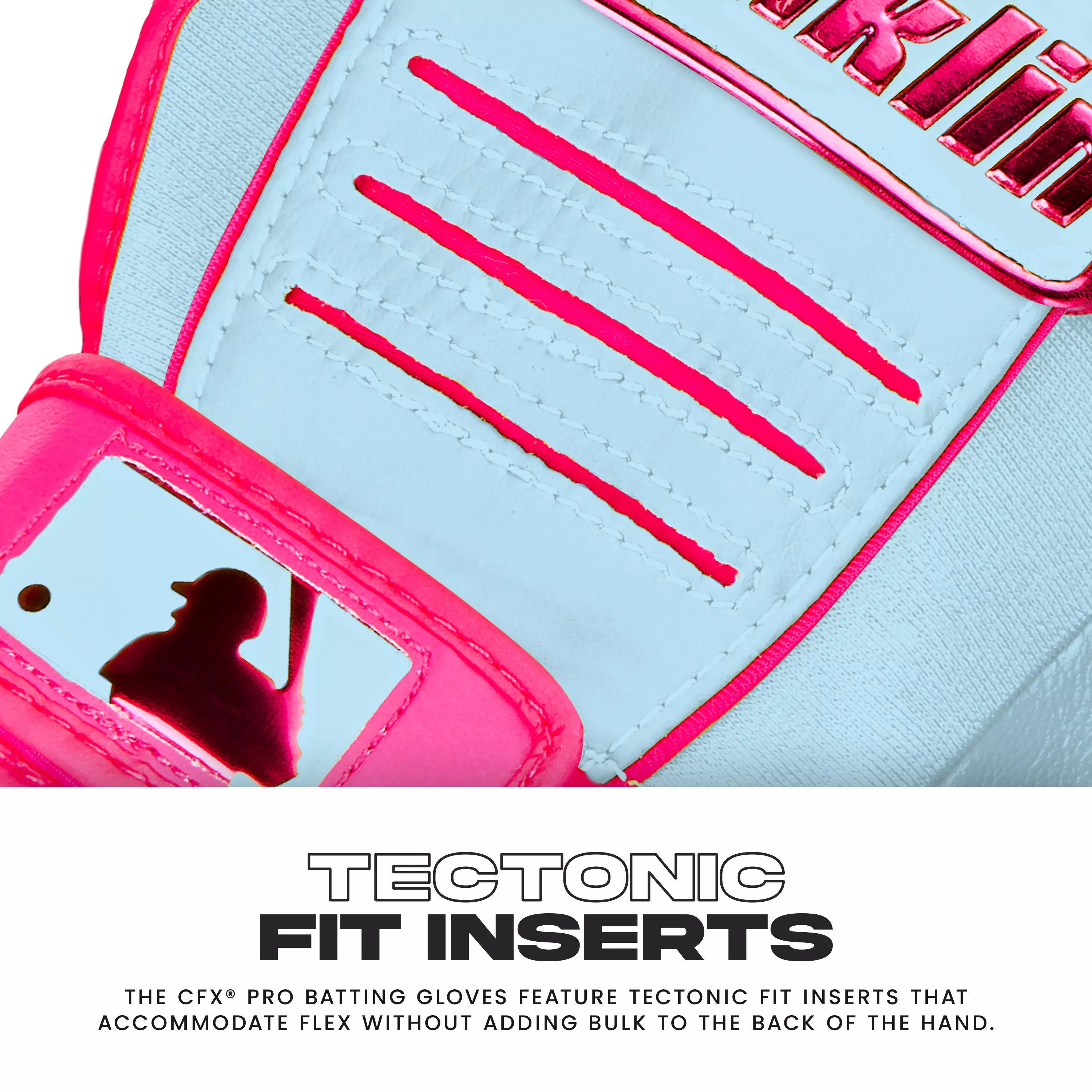 Franklin Sports Big Kids' CFX Pro Batting Gloves - BLUE/PINK