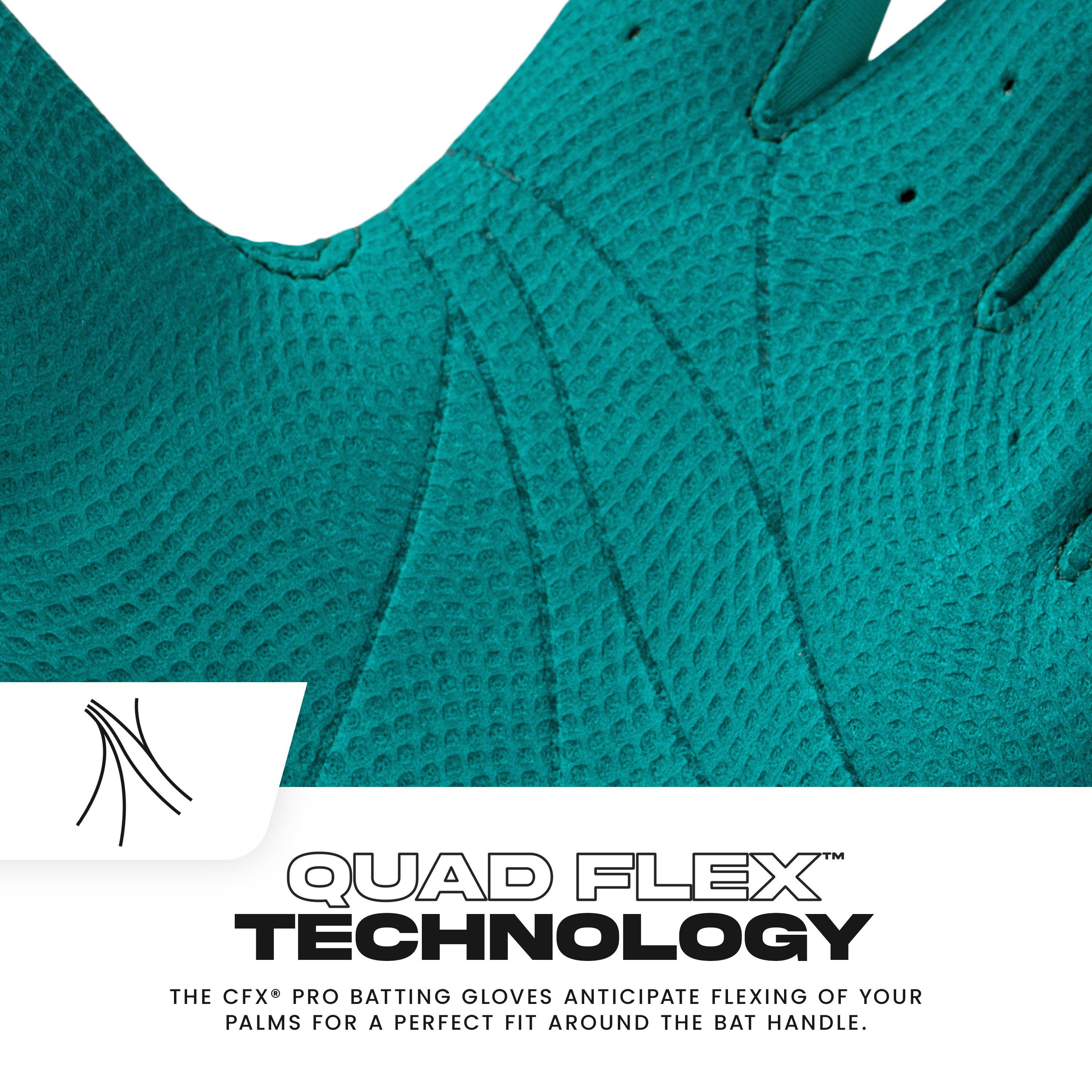 Franklin Sports Big Kids' CFX Pro Batting Gloves - ORANGE/BLUE Thumbnail View 3