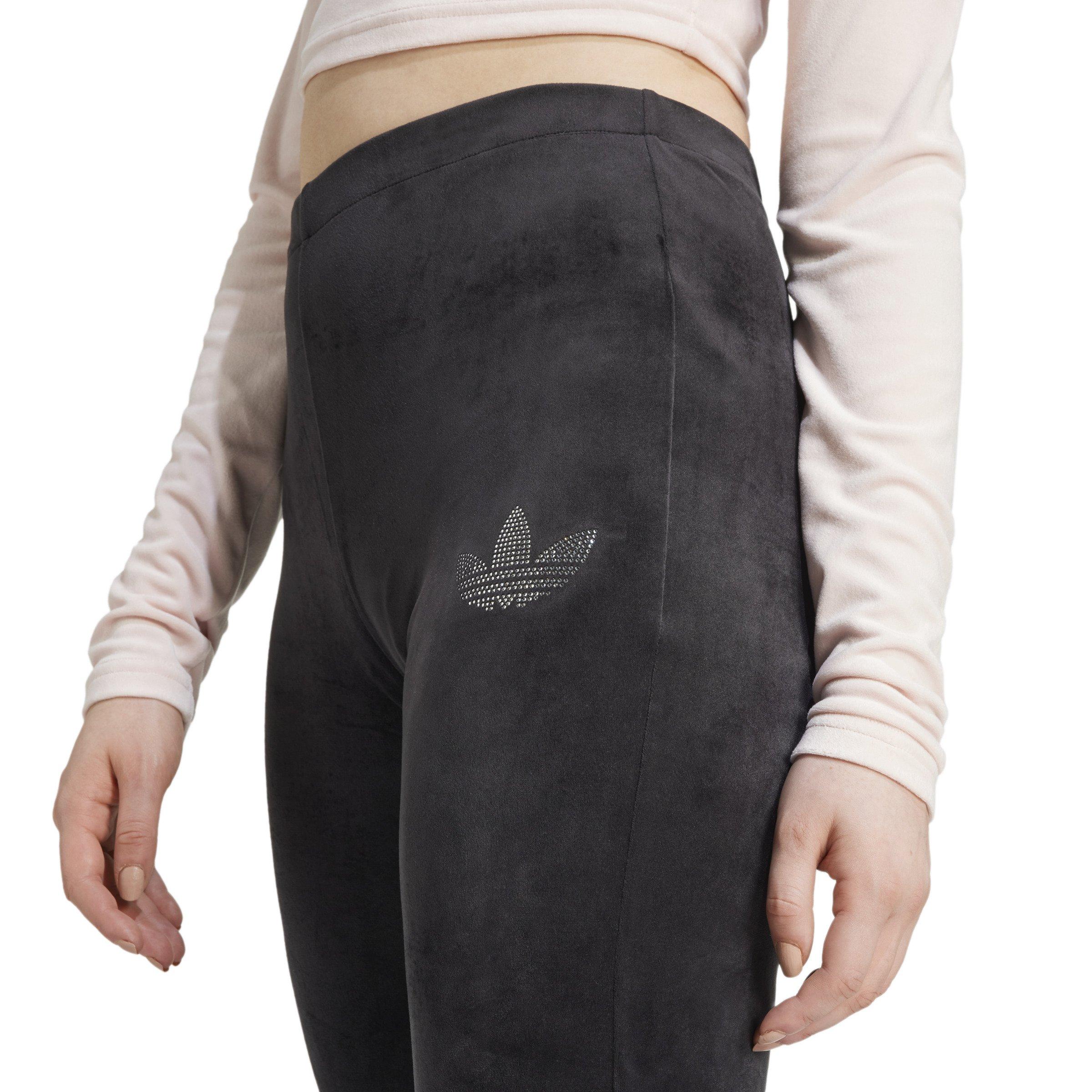 adidas Originals Women's Velvet Joggers with Rhinestone