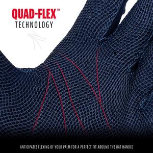 Franklin Sports Youth MLB CFX Pro Series Batting Gloves - Navy