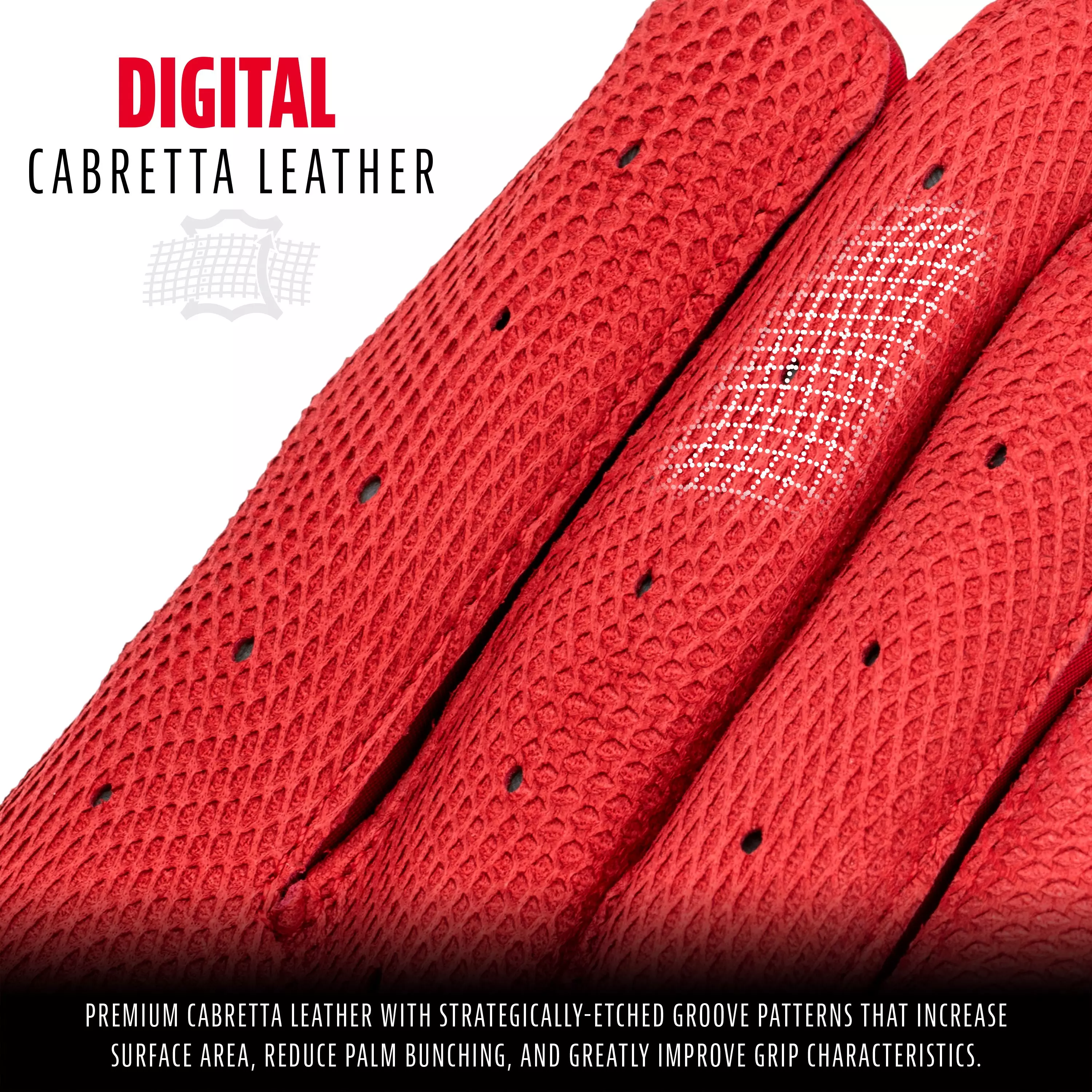 Franklin Sports Youth MLB CFX Pro Series Batting Gloves - Red - RED