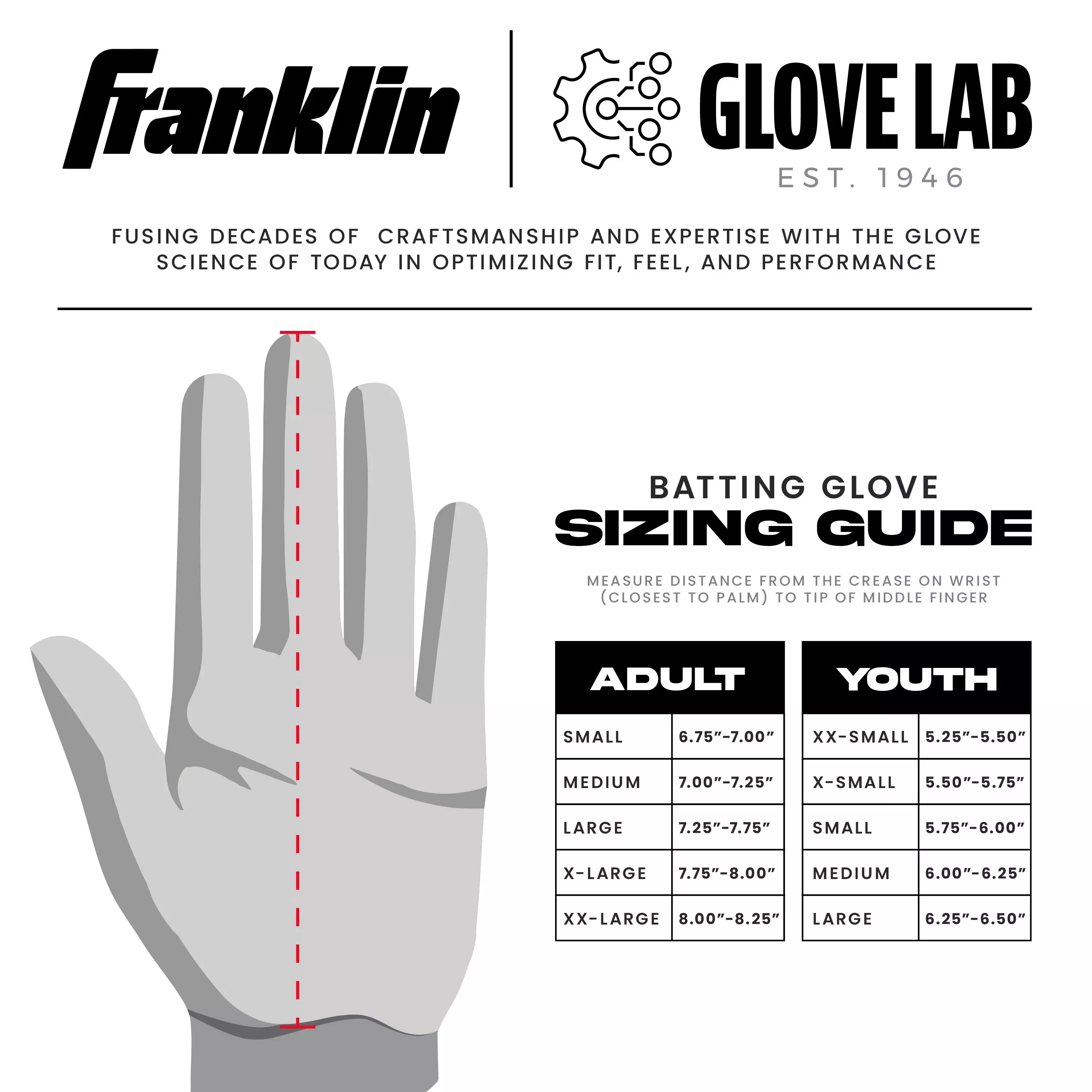 Franklin Sports Powerstrap Infinite Batting Gloves - ORANGE/BLUE