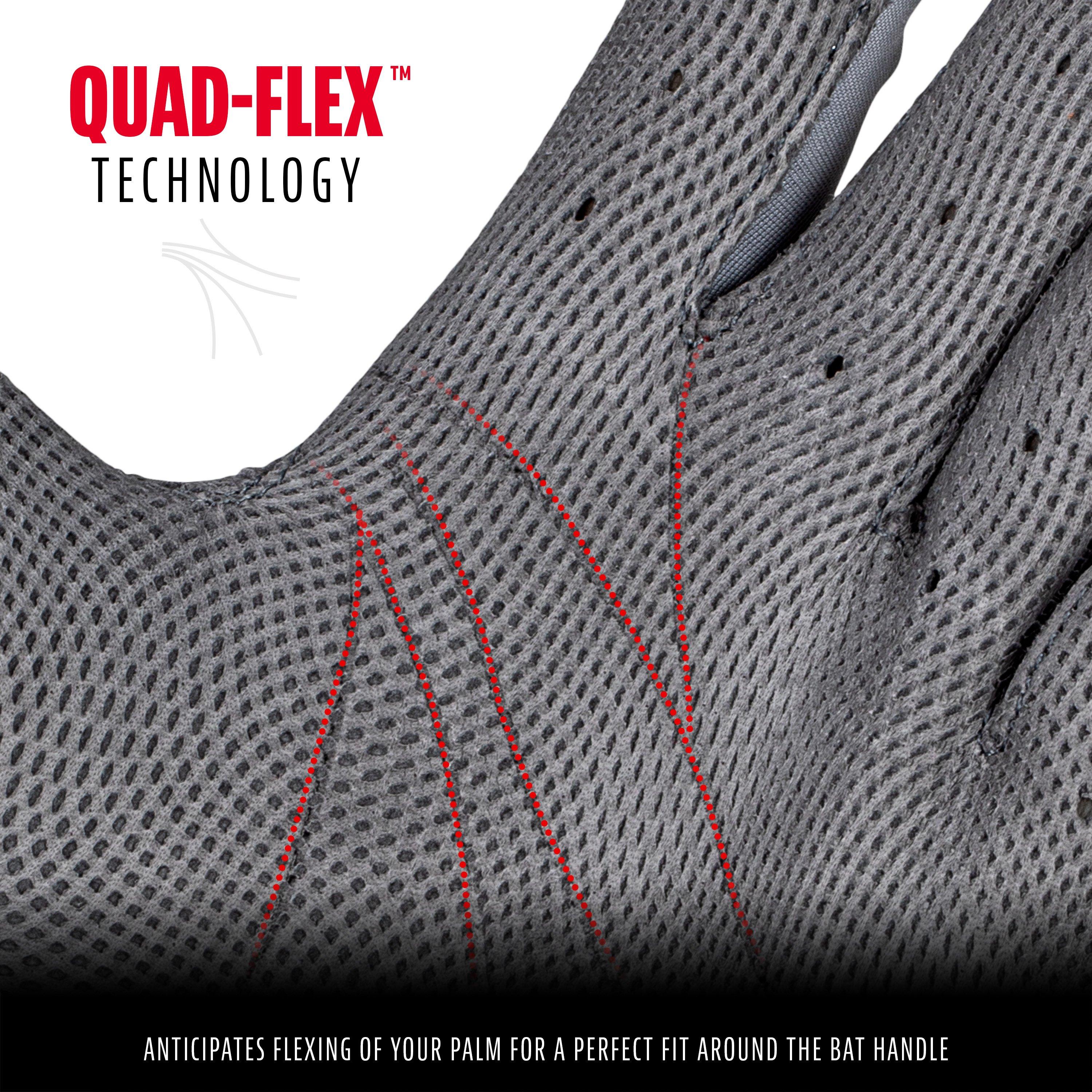 Franklin Sports Youth MLB CFX Pro Series Batting Gloves - Grey