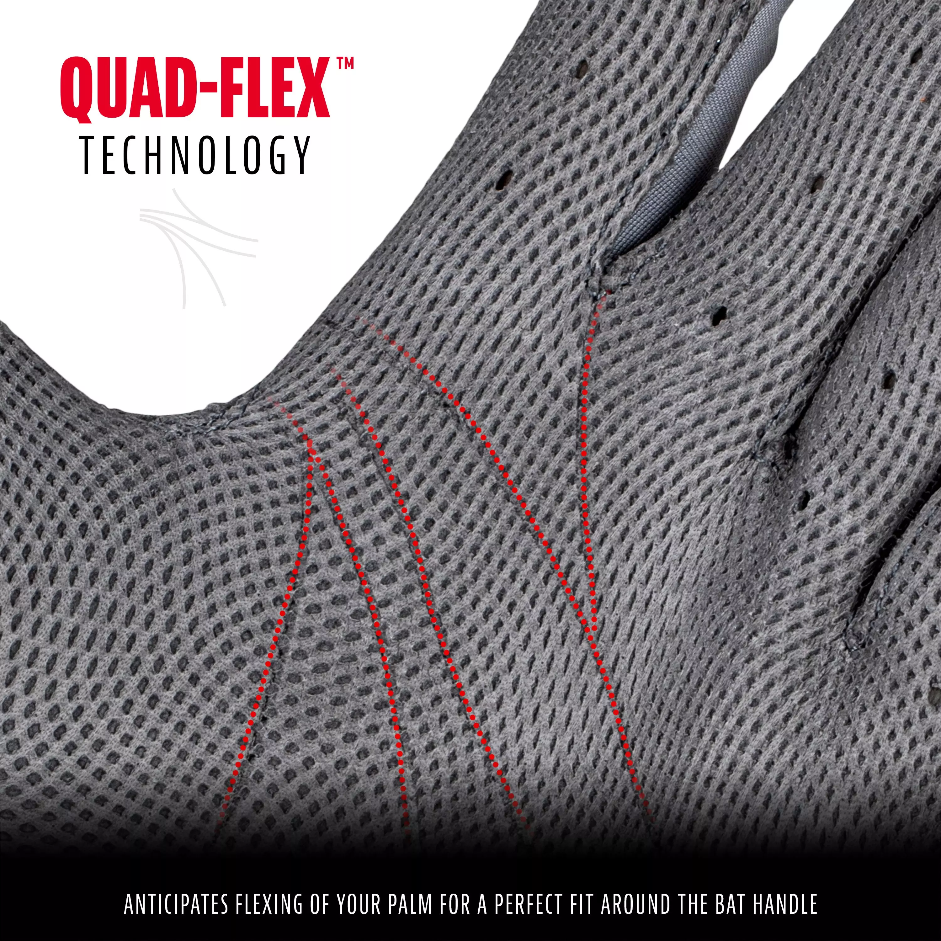 Franklin Sports Youth MLB CFX Pro Series Batting Gloves - Grey - GREY