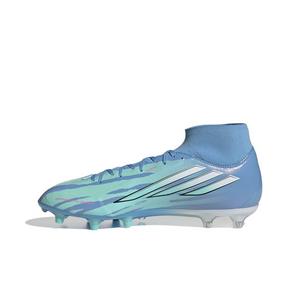adidas F50 Sparkfusion League Mid Cut MG "Semi Blue Burst/White/Lucid Pink" Women's Soccer Cleat - BLUE/WHITE/PINK
