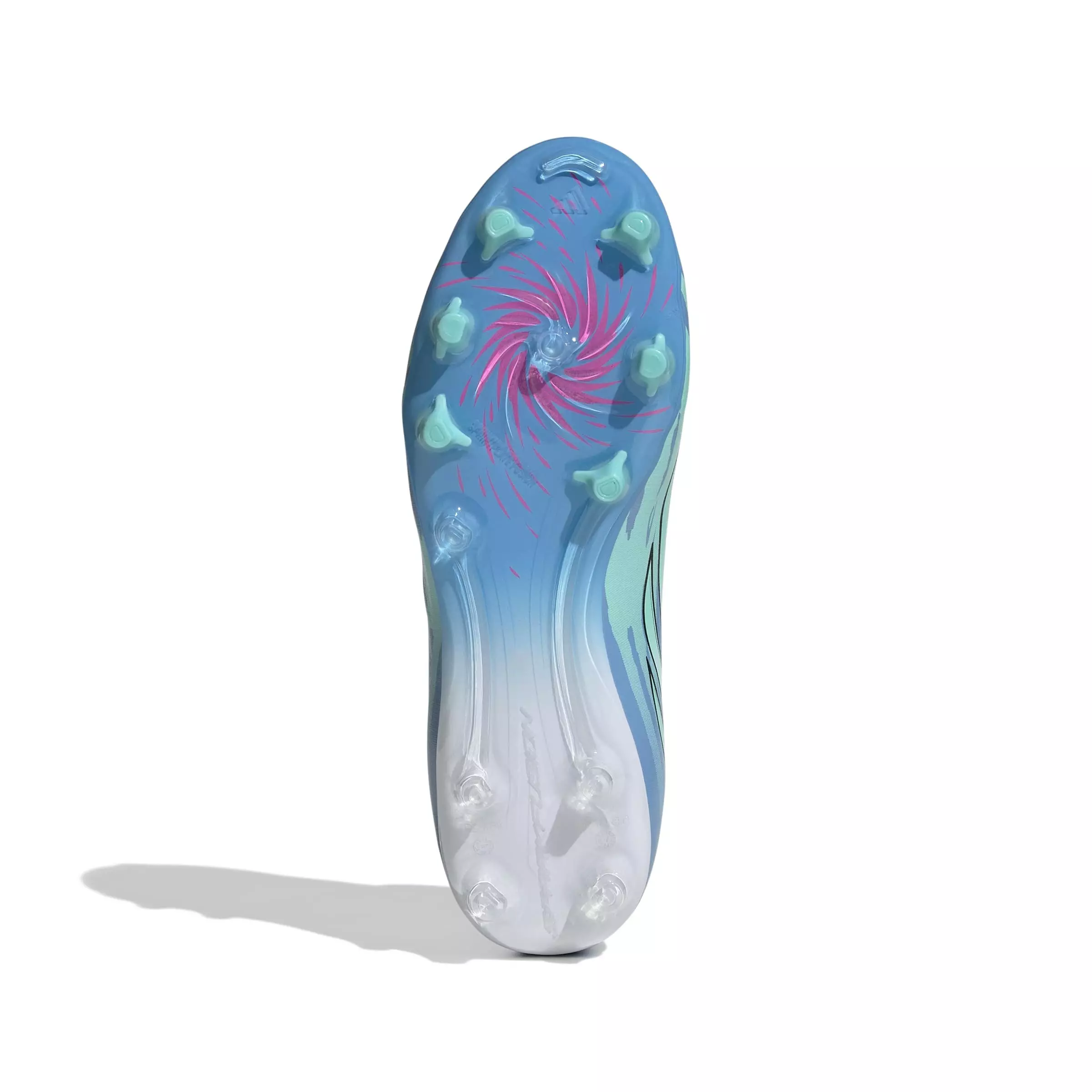adidas F50 Sparkfusion League Mid Cut MG "Semi Blue Burst/White/Lucid Pink" Women's Soccer Cleat - BLUE/WHITE/PINK
