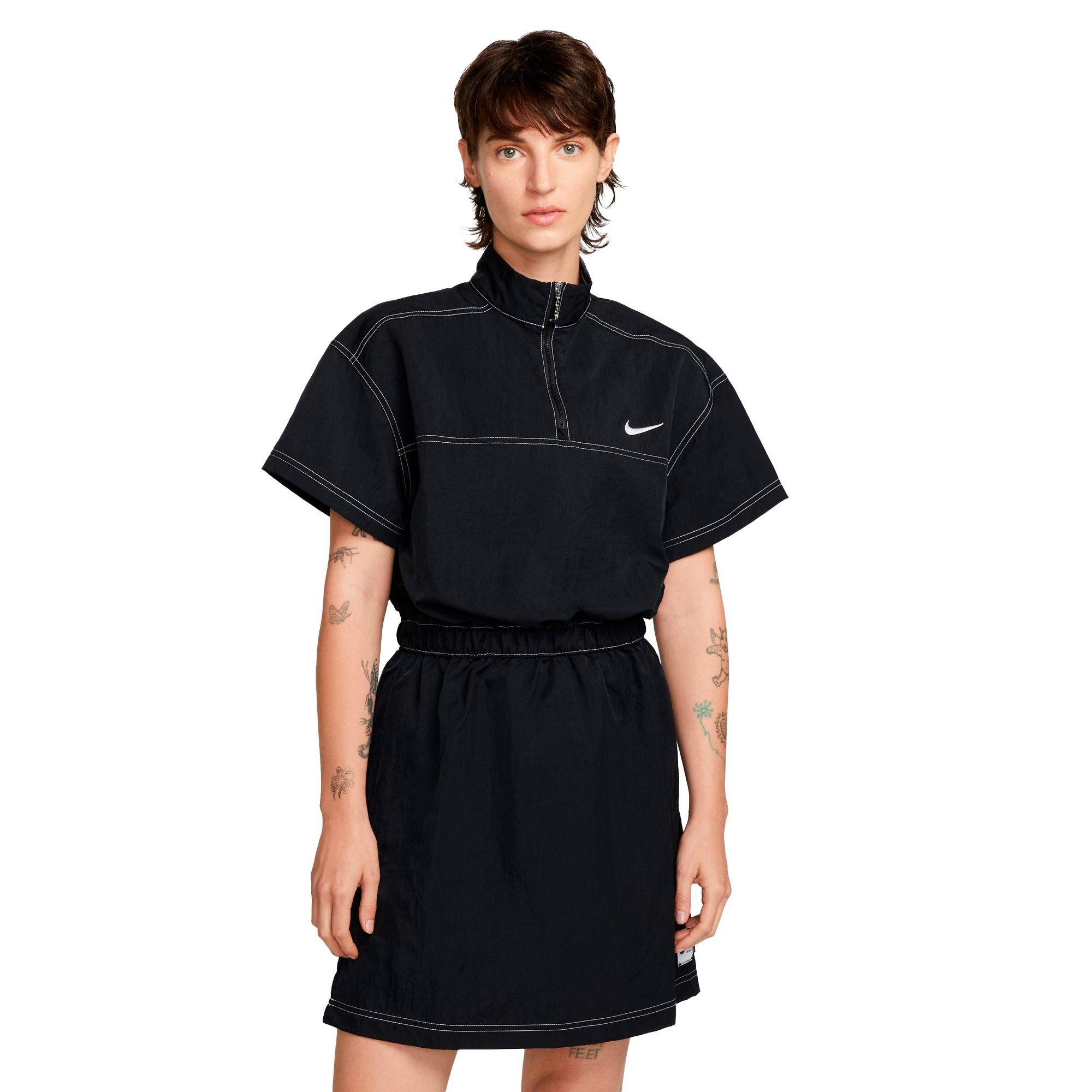 Nike Women's Sportswear Swoosh Woven Short Sleeve Dress - Hibbett