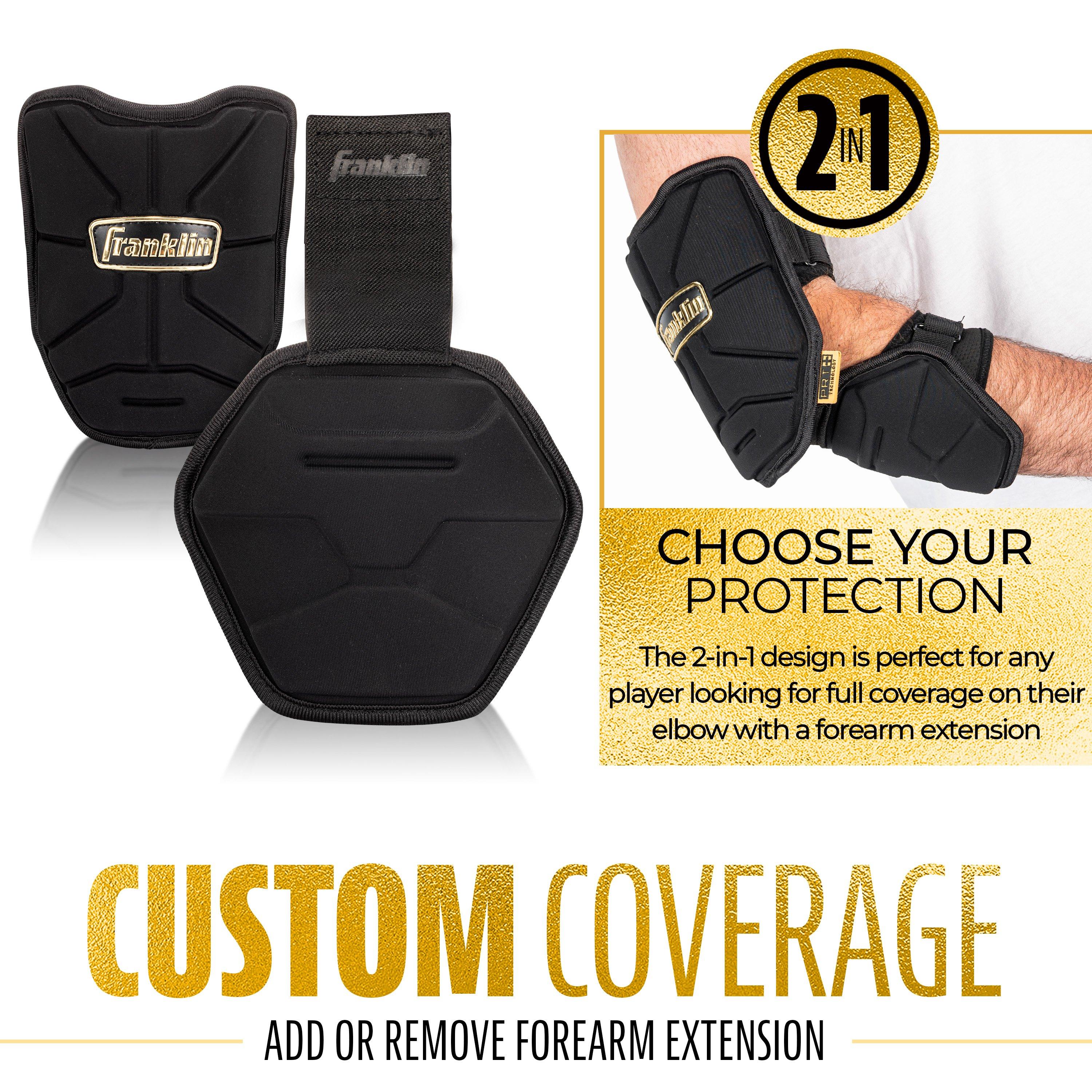 Franklin Sports Youth PRT Protective Elbow Guard - Black/Gold - BLACK/GOLD Thumbnail View 7