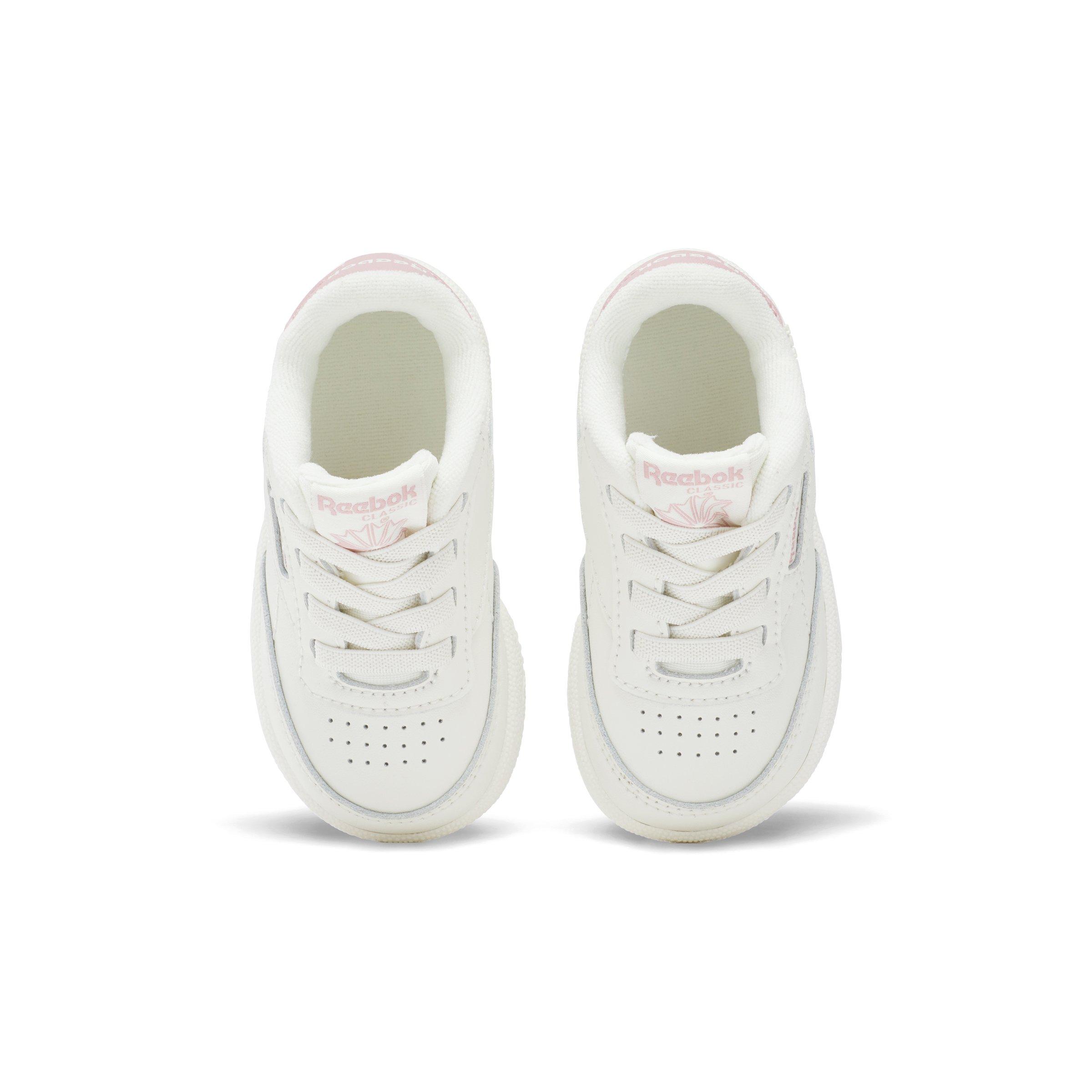Reebok Club C Infant Girls' "White/Pink" Shoe
