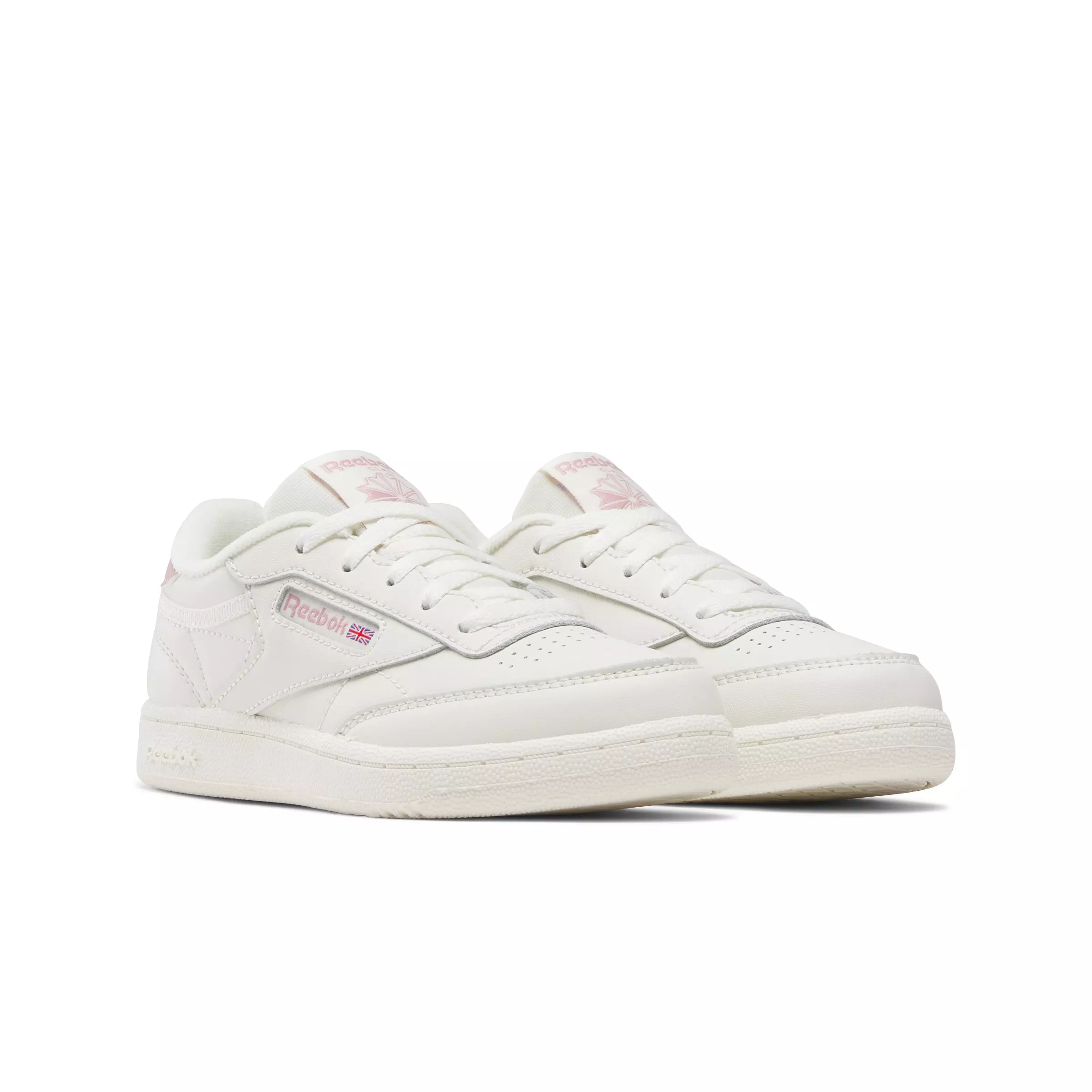 Reebok Club C "White/Pink" Preschool Girls' Shoe - WHITE/PINK