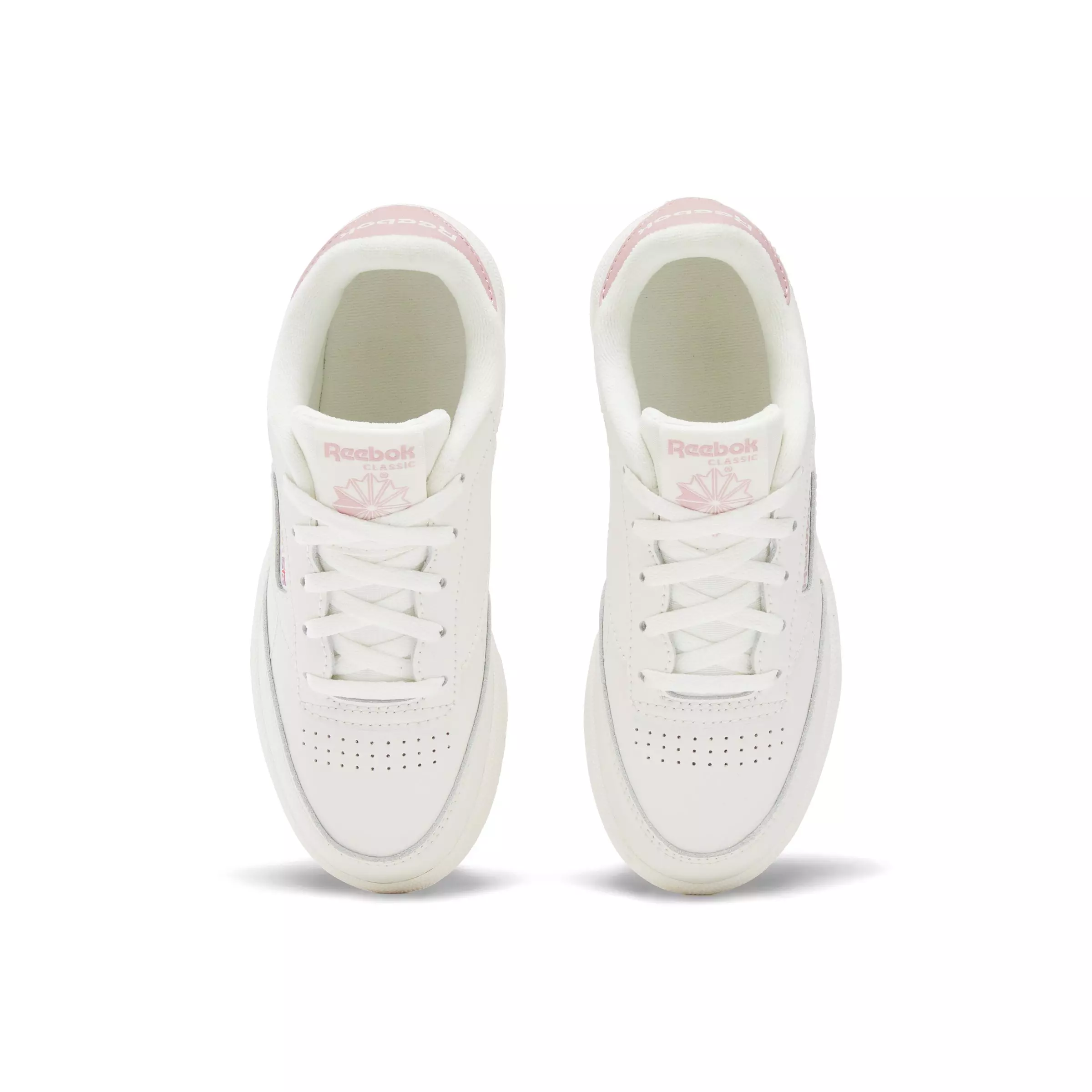 Reebok Club C "White/Pink" Preschool Girls' Shoe - WHITE/PINK