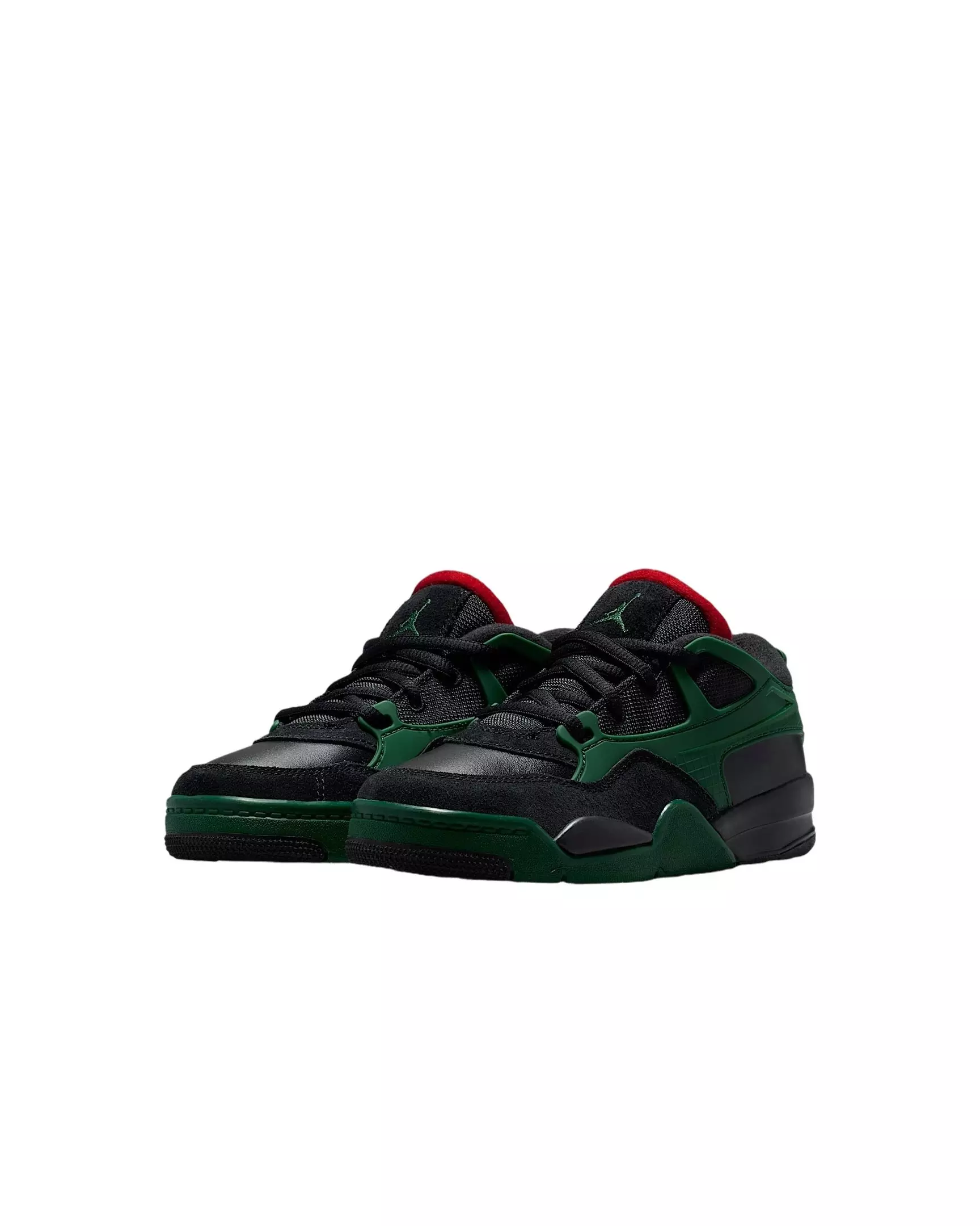 Jordan 4 RM "Black/Gorge Green/Varsity Red" Preschool Boys' Shoe - BLACK/GREEN/RED