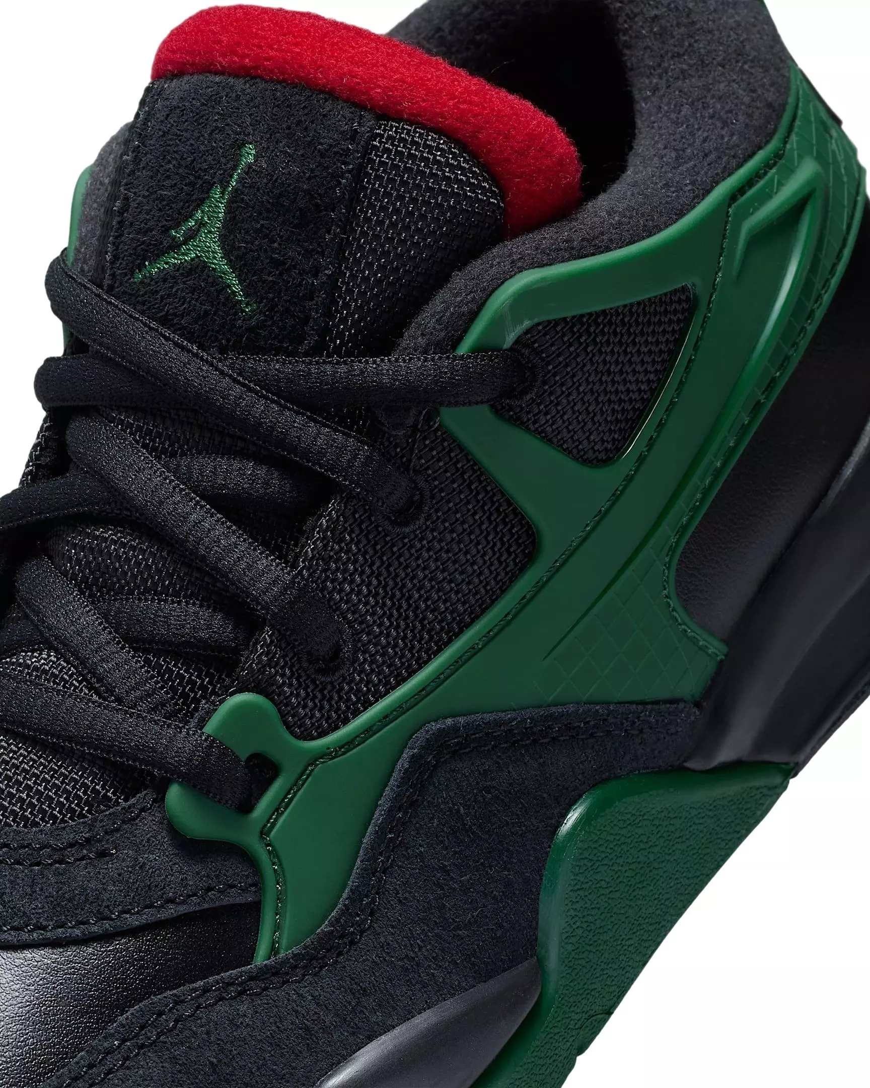 Jordan 4 RM "Black/Gorge Green/Varsity Red" Preschool Boys' Shoe - BLACK/GREEN/RED